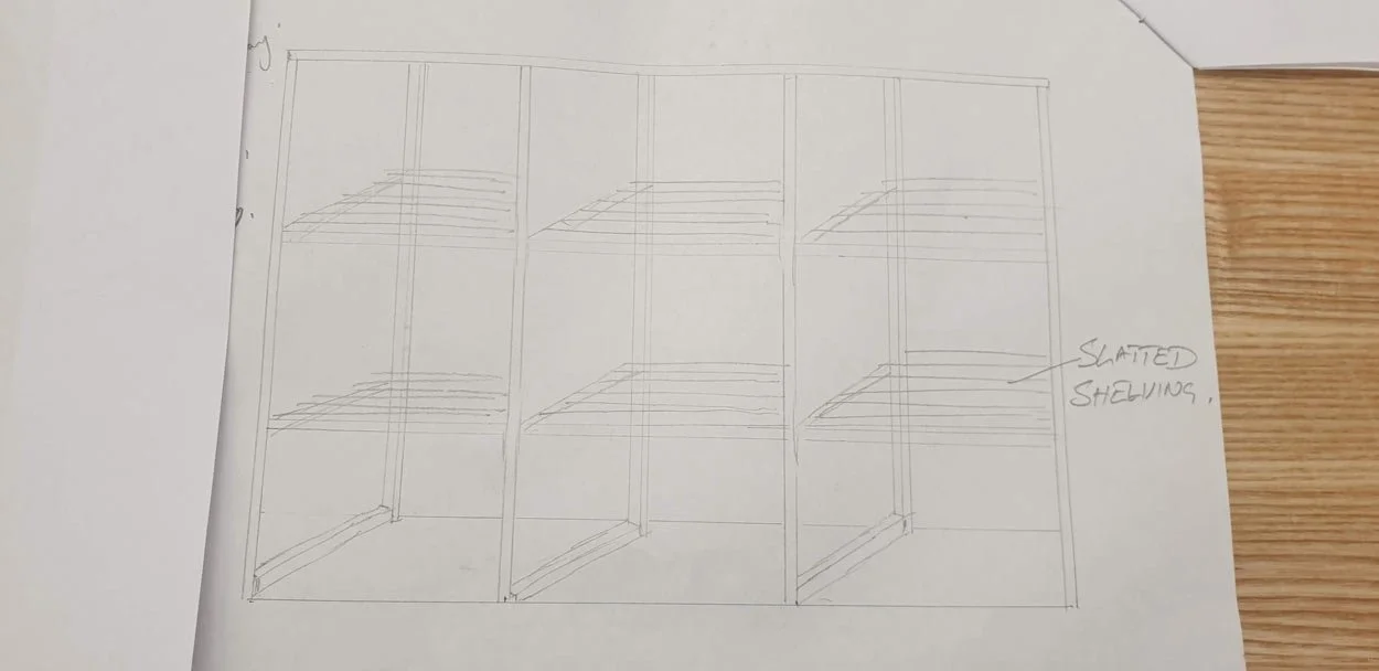 Storage unit in Cornwall summer house drawing 2