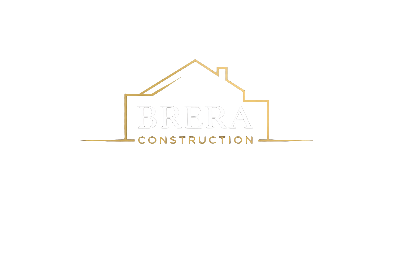 Logo for Brera Construction featuring a stylized house outline with the company name in bold and the word 'Construction' beneath it.