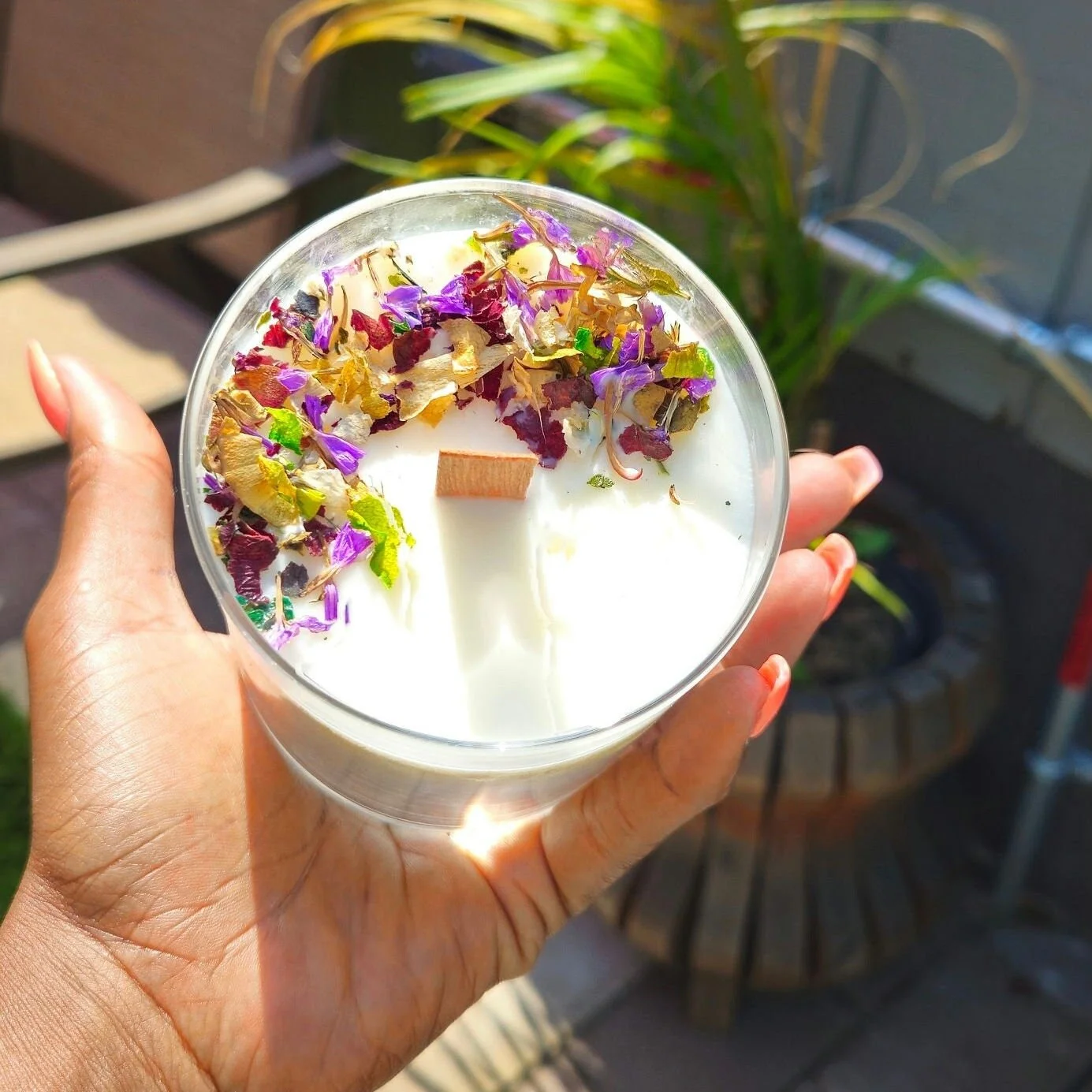 Handmade Flower Infused Soy Candle | Luxury Home Décor | Brooklyn Essence 10 oz
