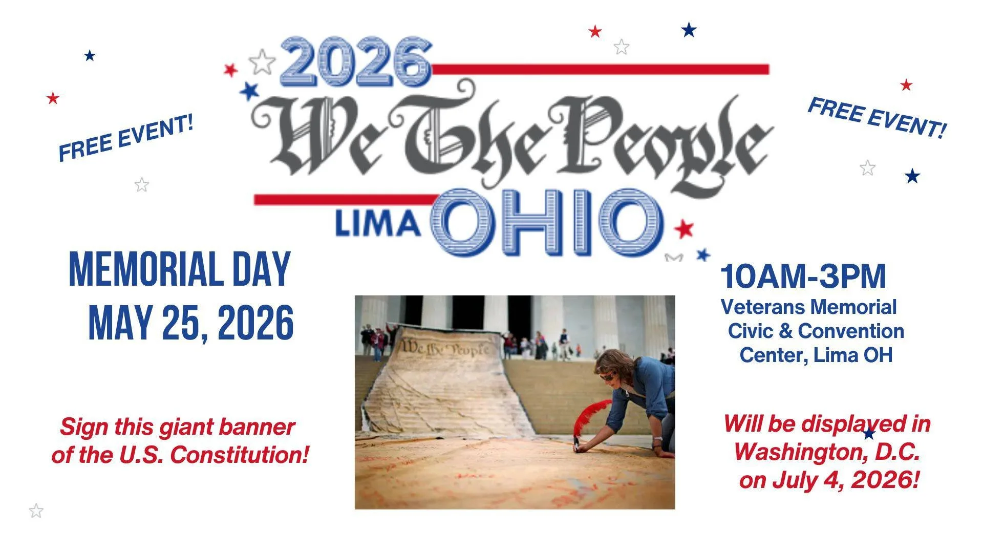 We The People Banner Signing
