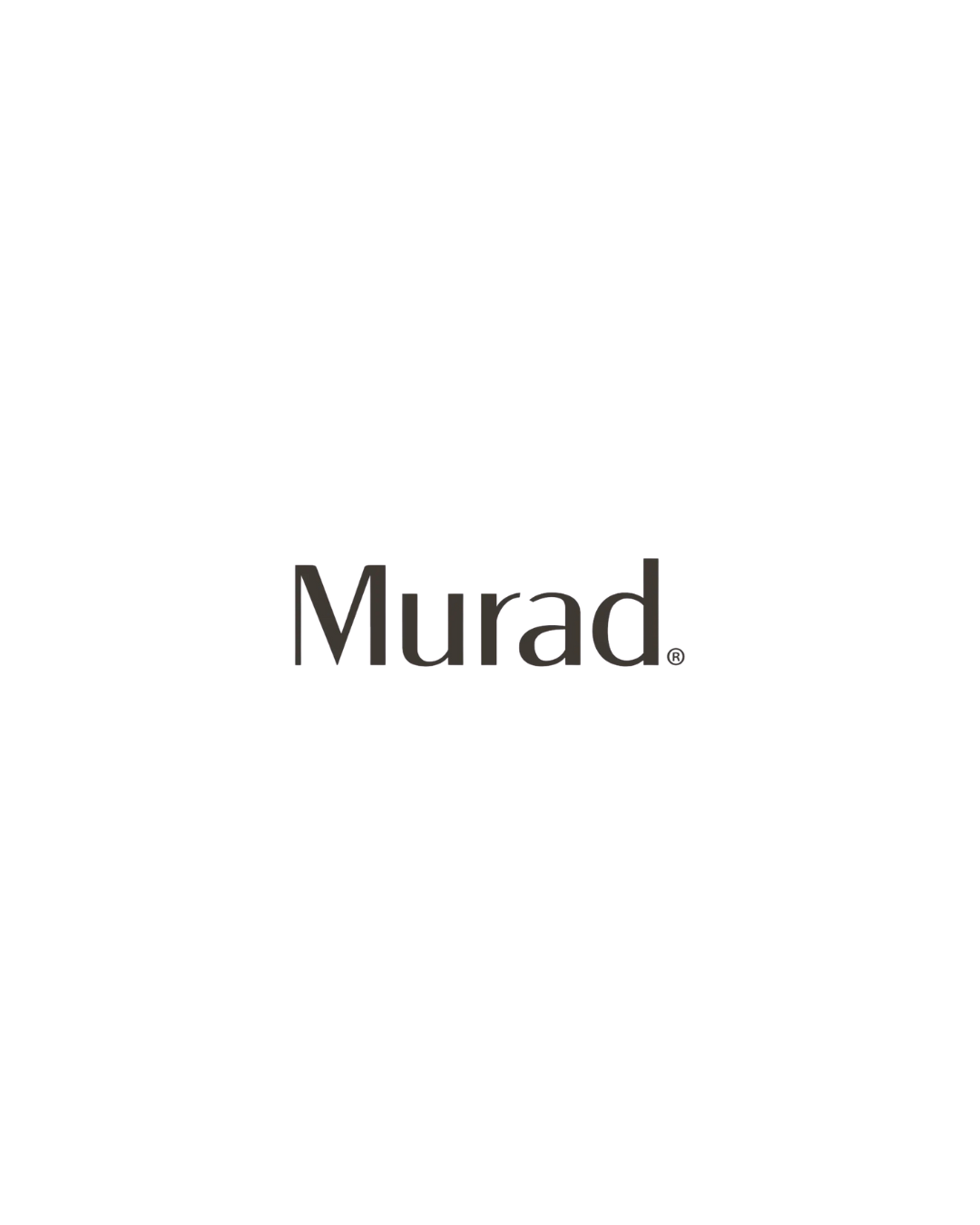 Black background with a gold smiling face and the word 'Murad' written below in gray.