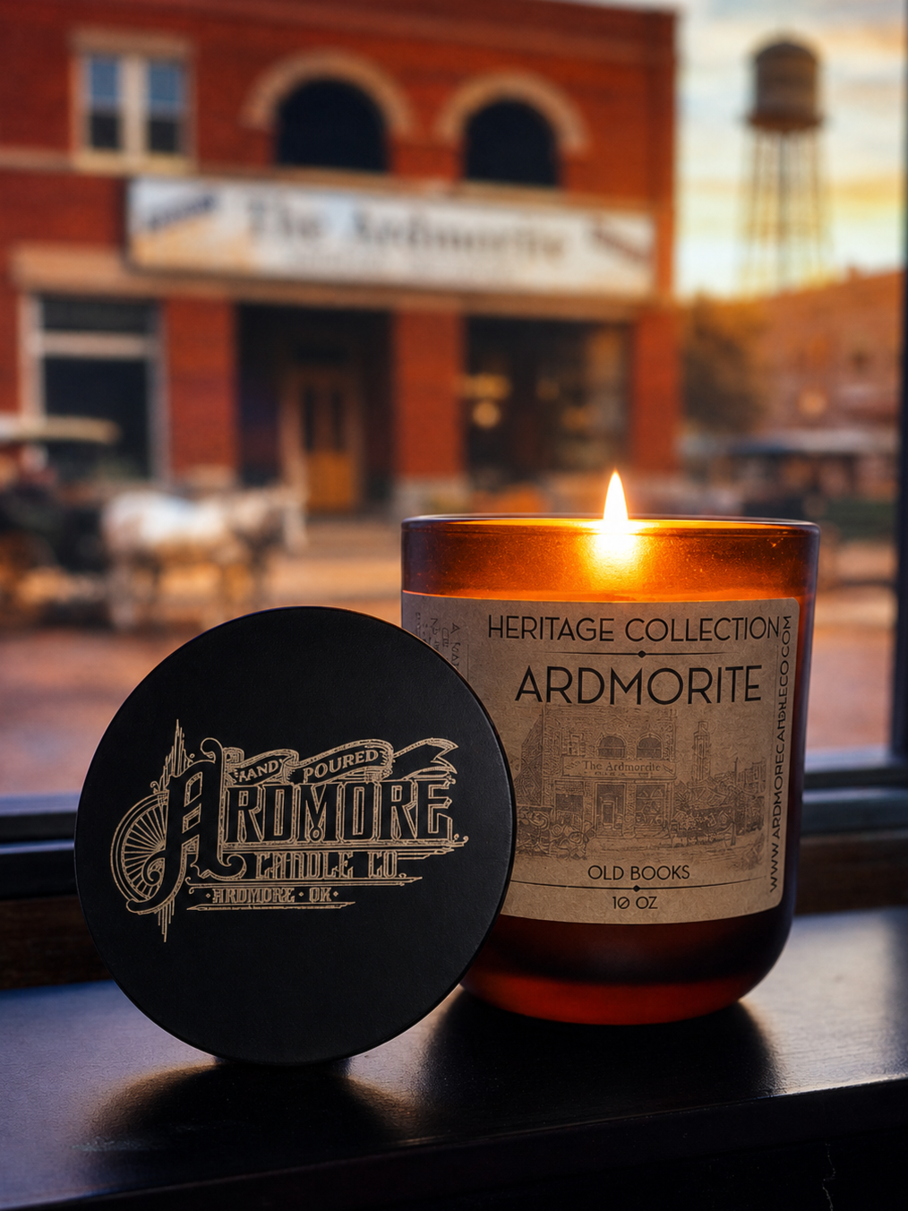 Ardmorite hand-poured soy blend candle – Heritage Collection by Ardmore Candle Co, Ardmore Oklahoma