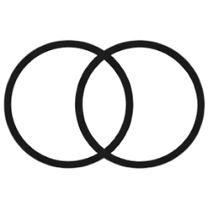 Two interlocking black rings