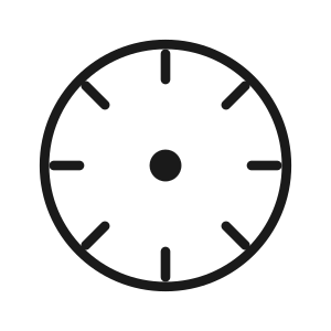 A blank clock face with no hands.