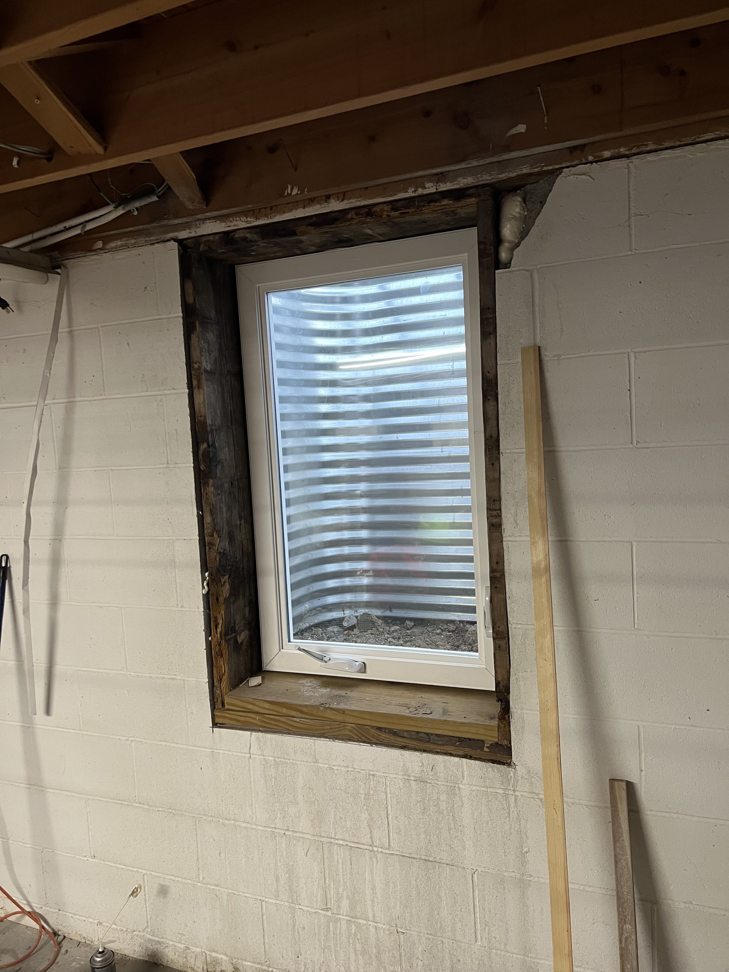 Added an egress window to a basement.