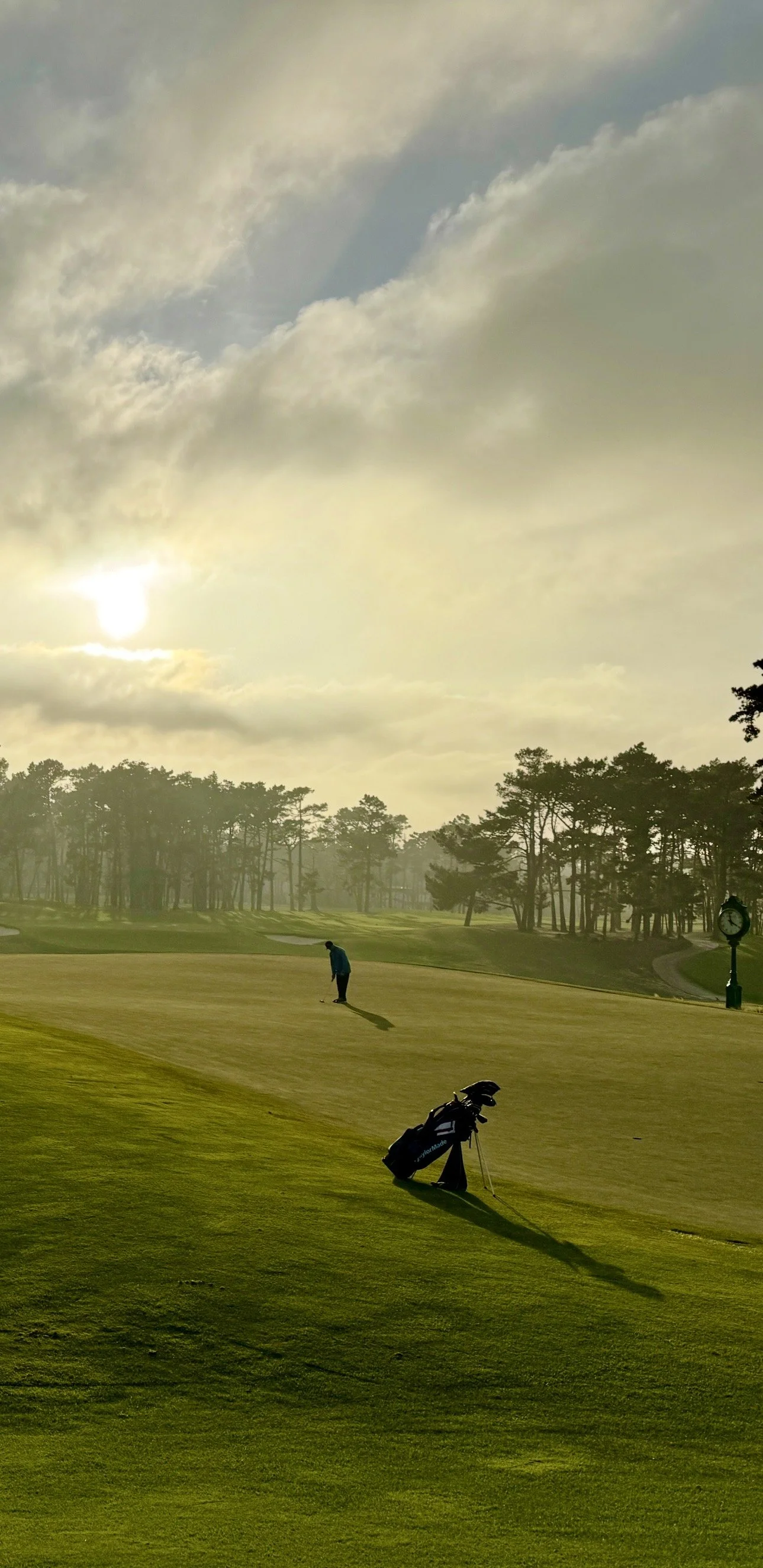 Pebble Beach golf course lifestyle sunset view Monterey California luxury living