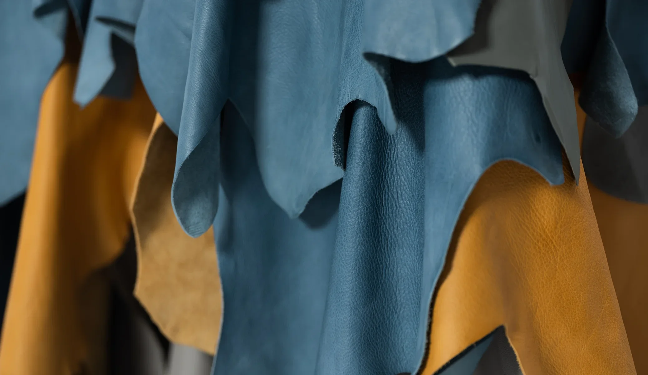 Premium blue Palliser leather upholstery for luxury home furnishings