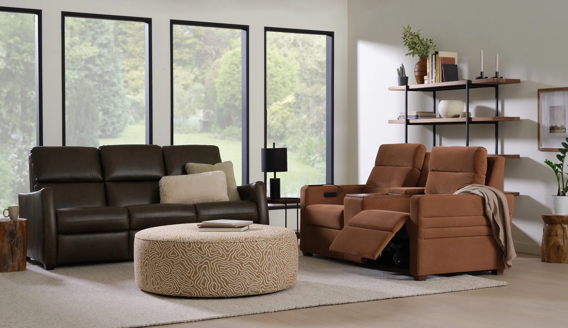 Palliser leather power recliners for luxury media rooms and home entertainment