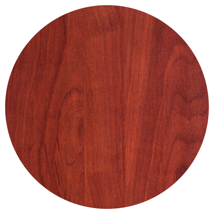 Cherry wood option with visible grain for custom entertainment cabinetry