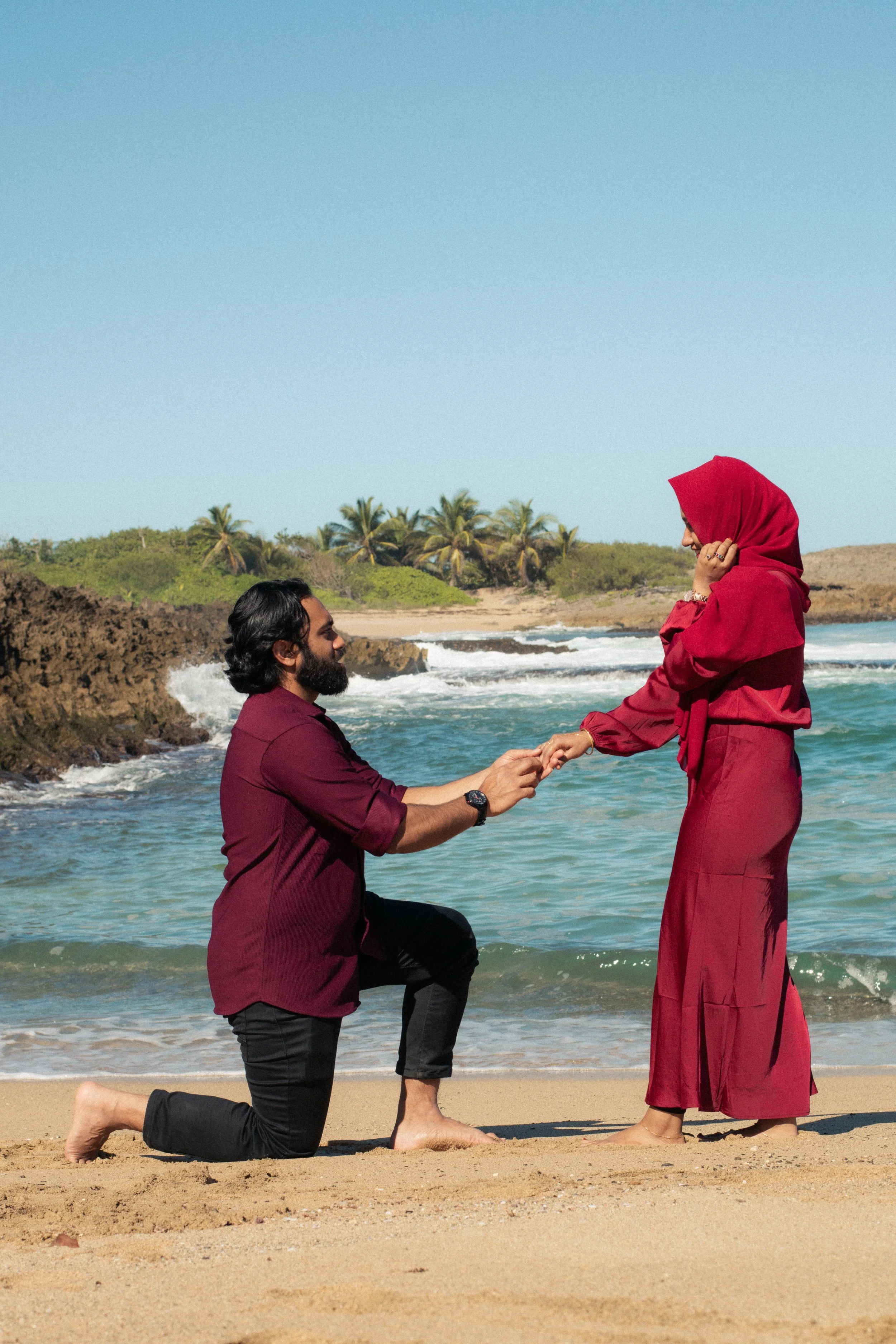 Anniversary couples beach mini session