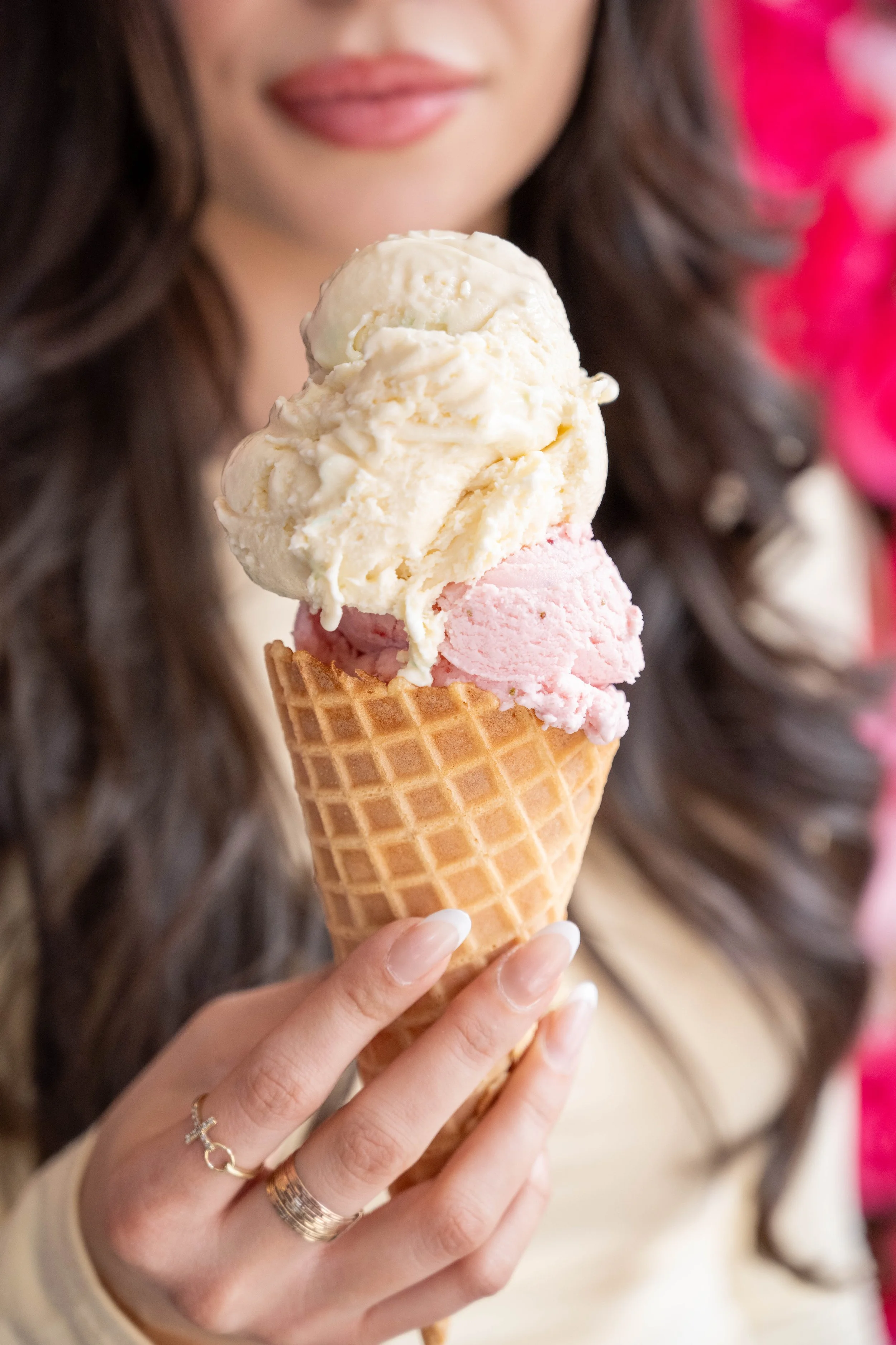 Holding ICe Cream by flowers-.jpg