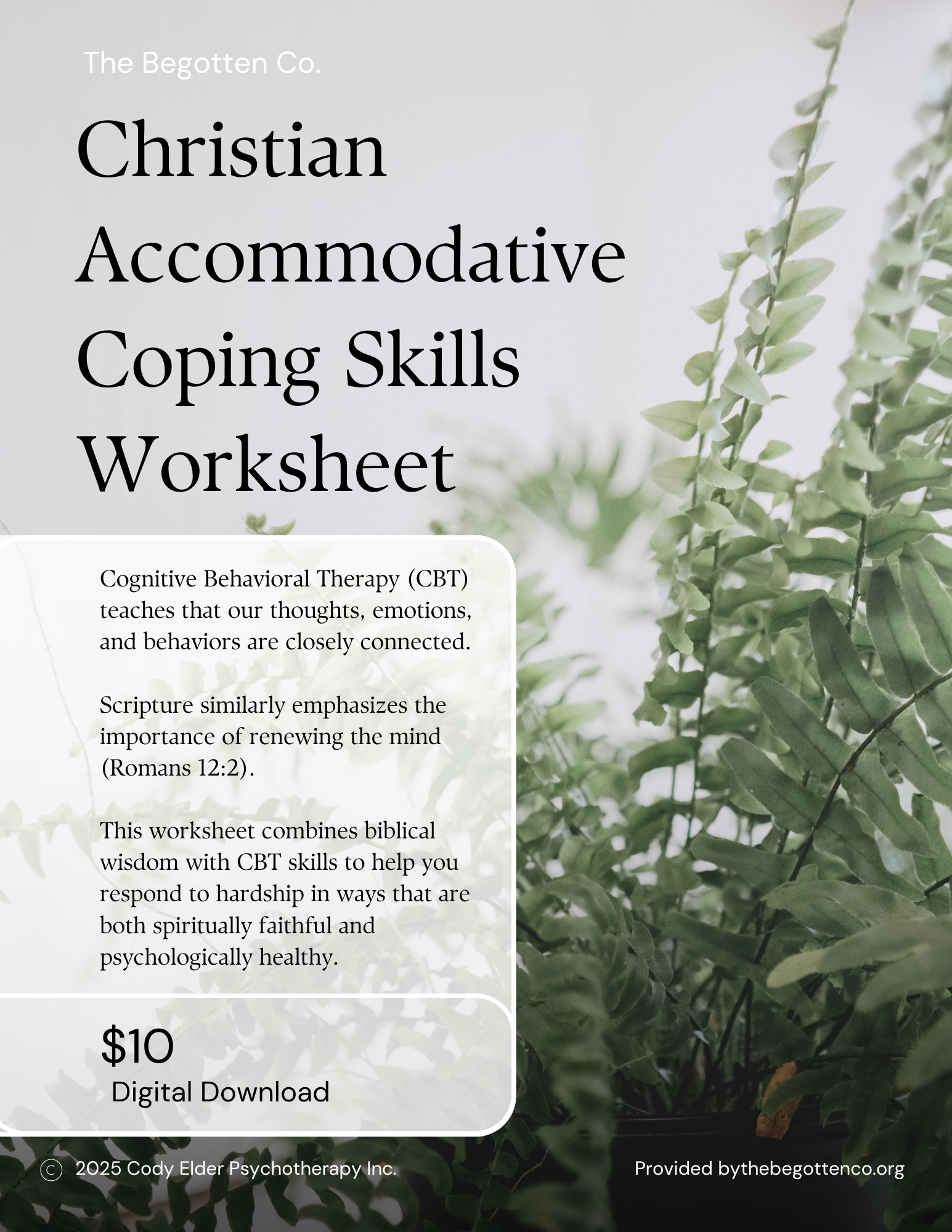 Christian Accommodative Coping Skills Worksheet