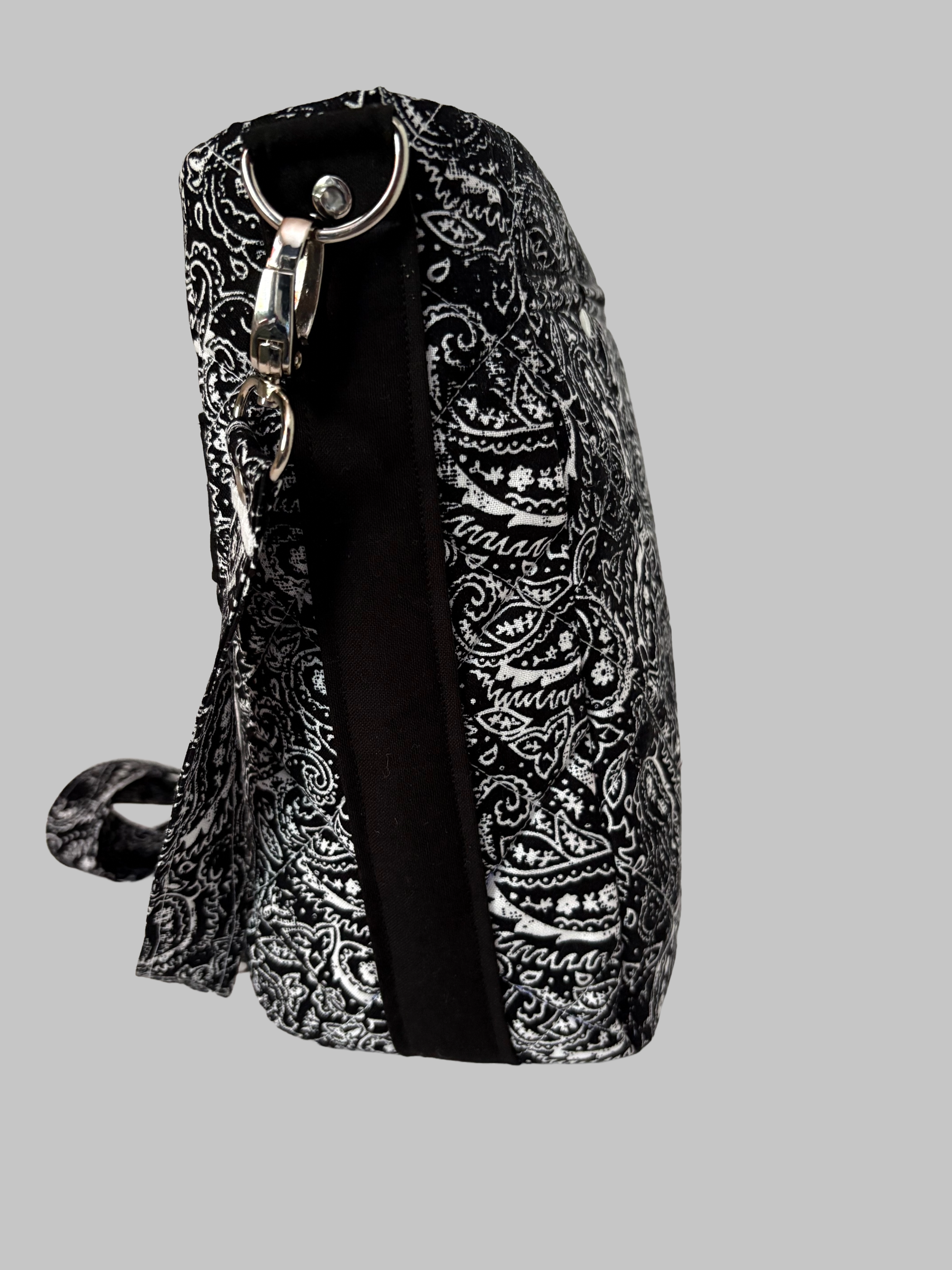 Black Bandana Crossbody Purse