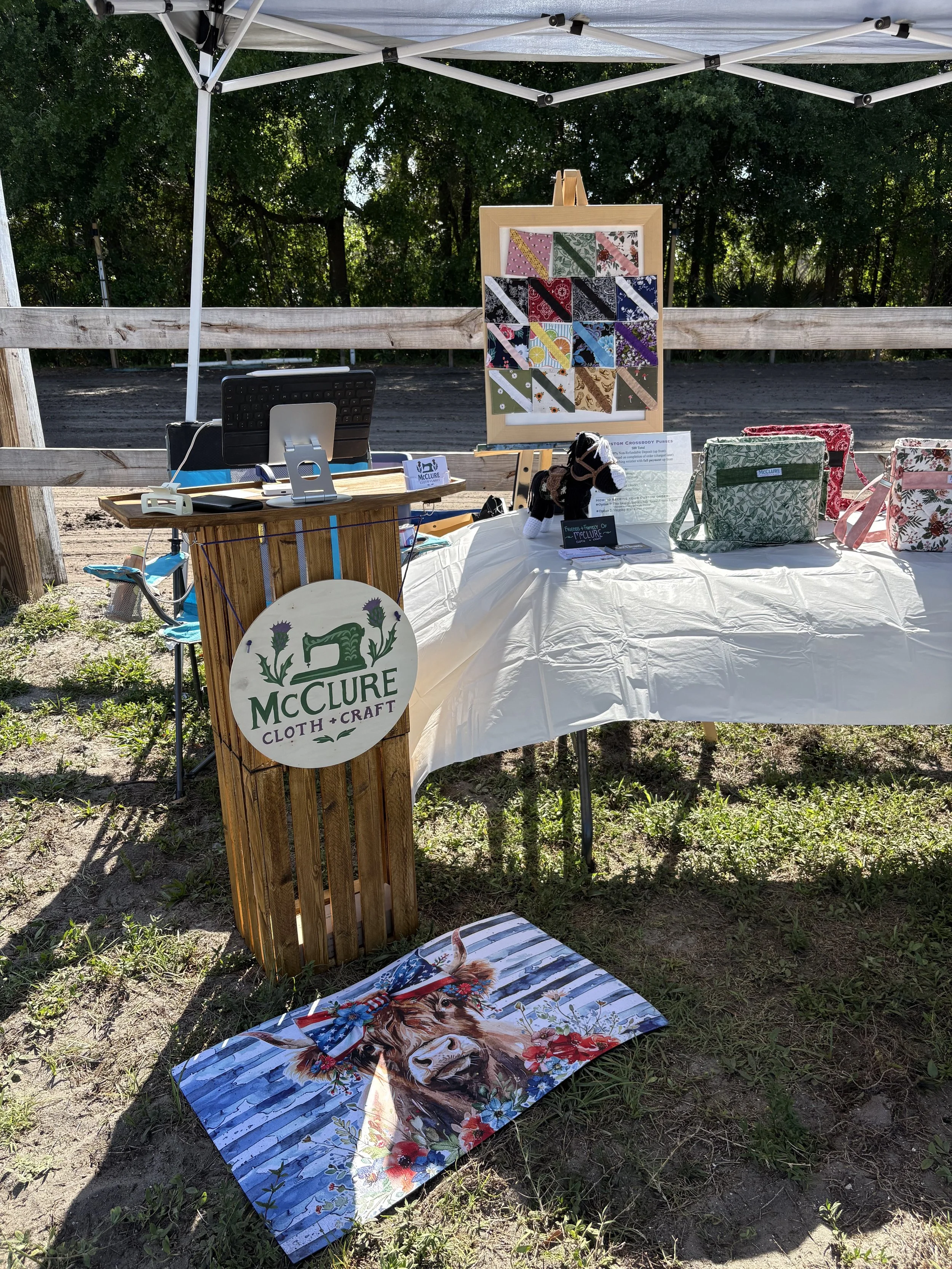 McClure Cloth + Craft's FIRST time as a vender!