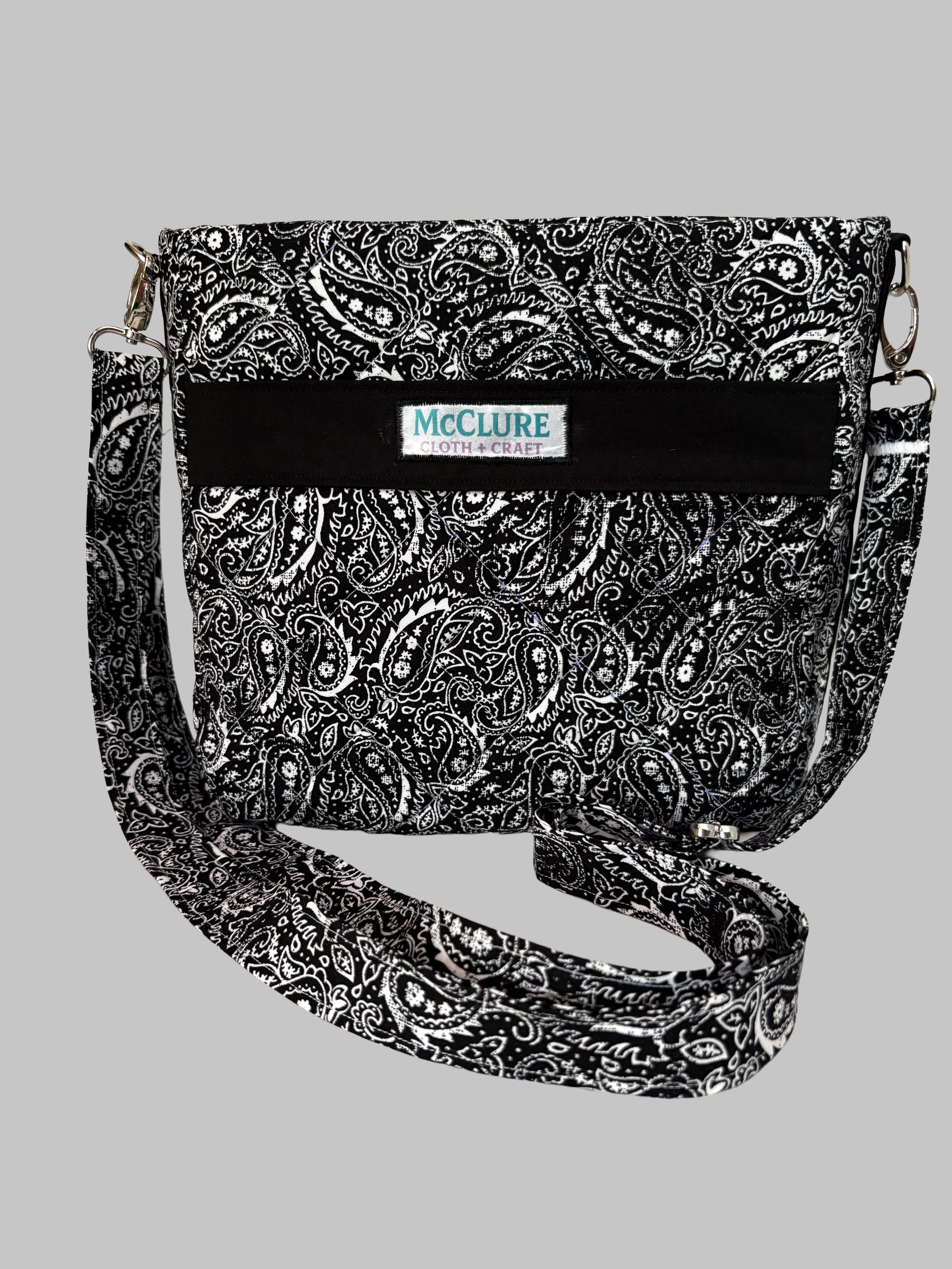 Black Bandana Crossbody Purse