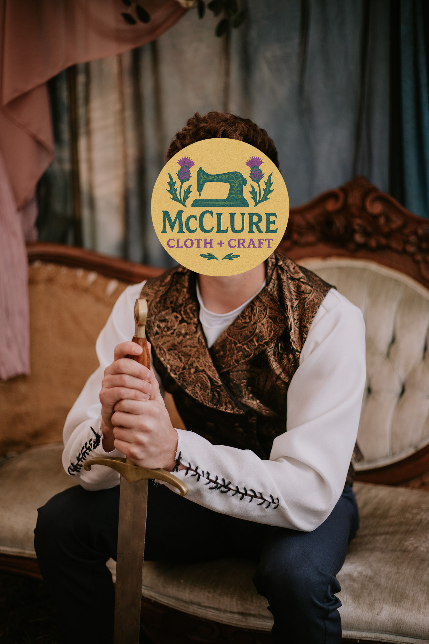 Renaissance Fair Attire- vest and shirt made by McClure Cloth + Craft from patterns found at a local craft store