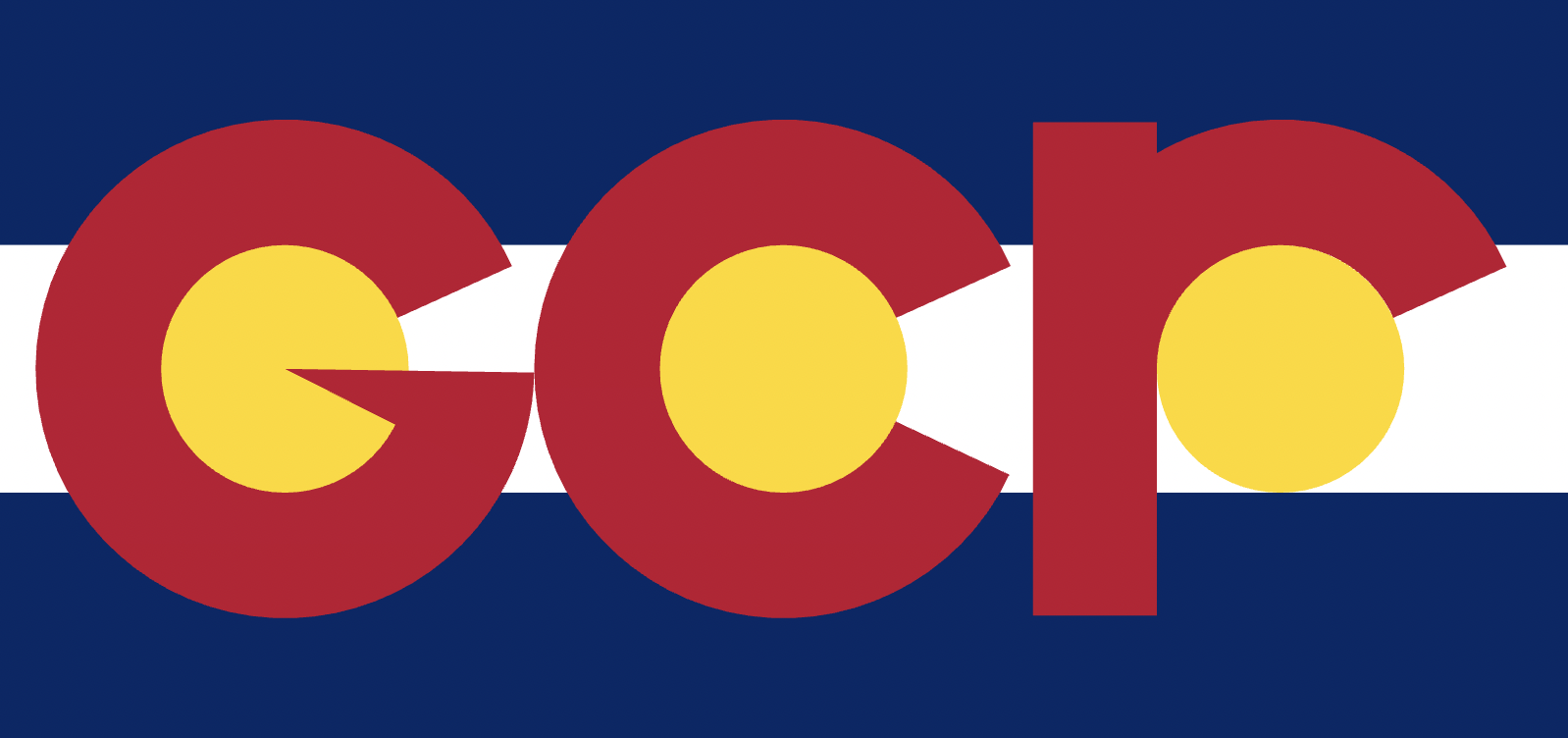 Logo for the Great Colorado Route inspired by the Colorado state flag.