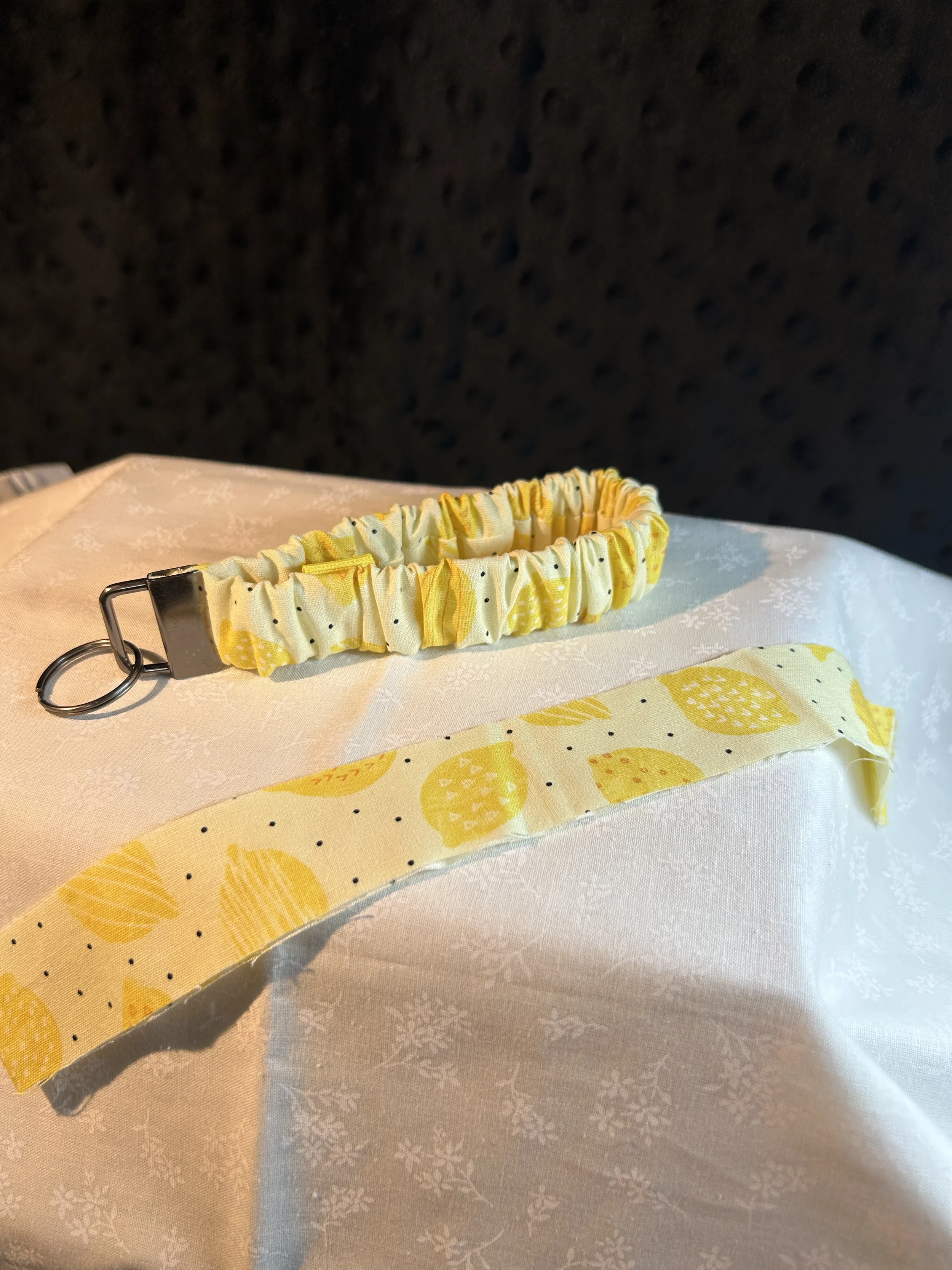 lemon scrunchie keyfob.webp