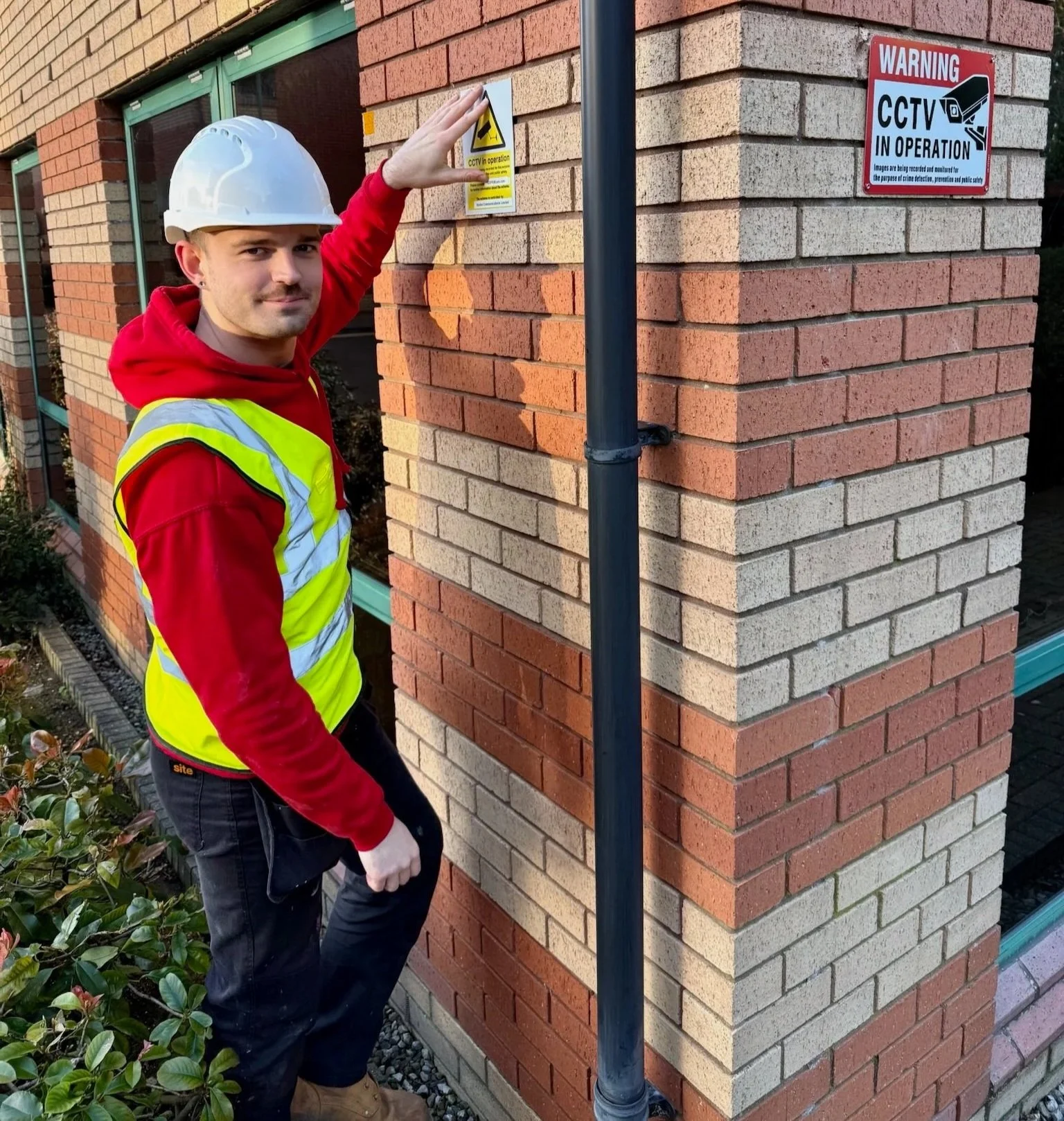 Installing CCTV signage