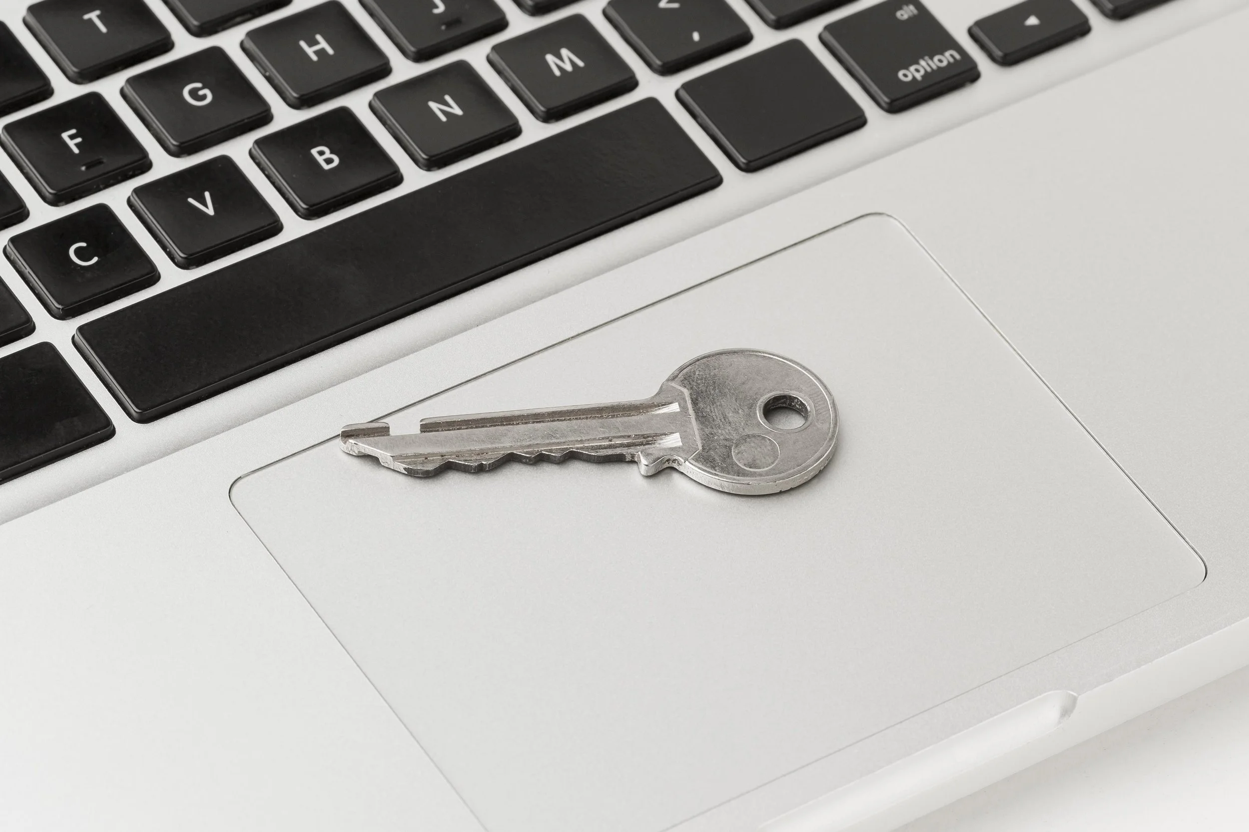 Key on a laptop