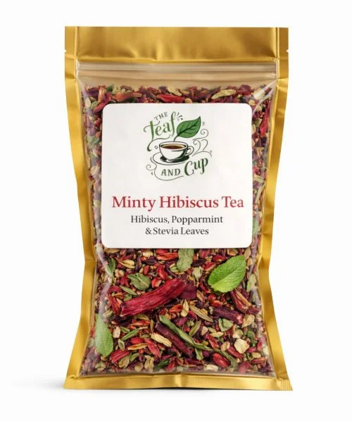 Minty Hibiscus Tea | Peppermint Herbal Blend