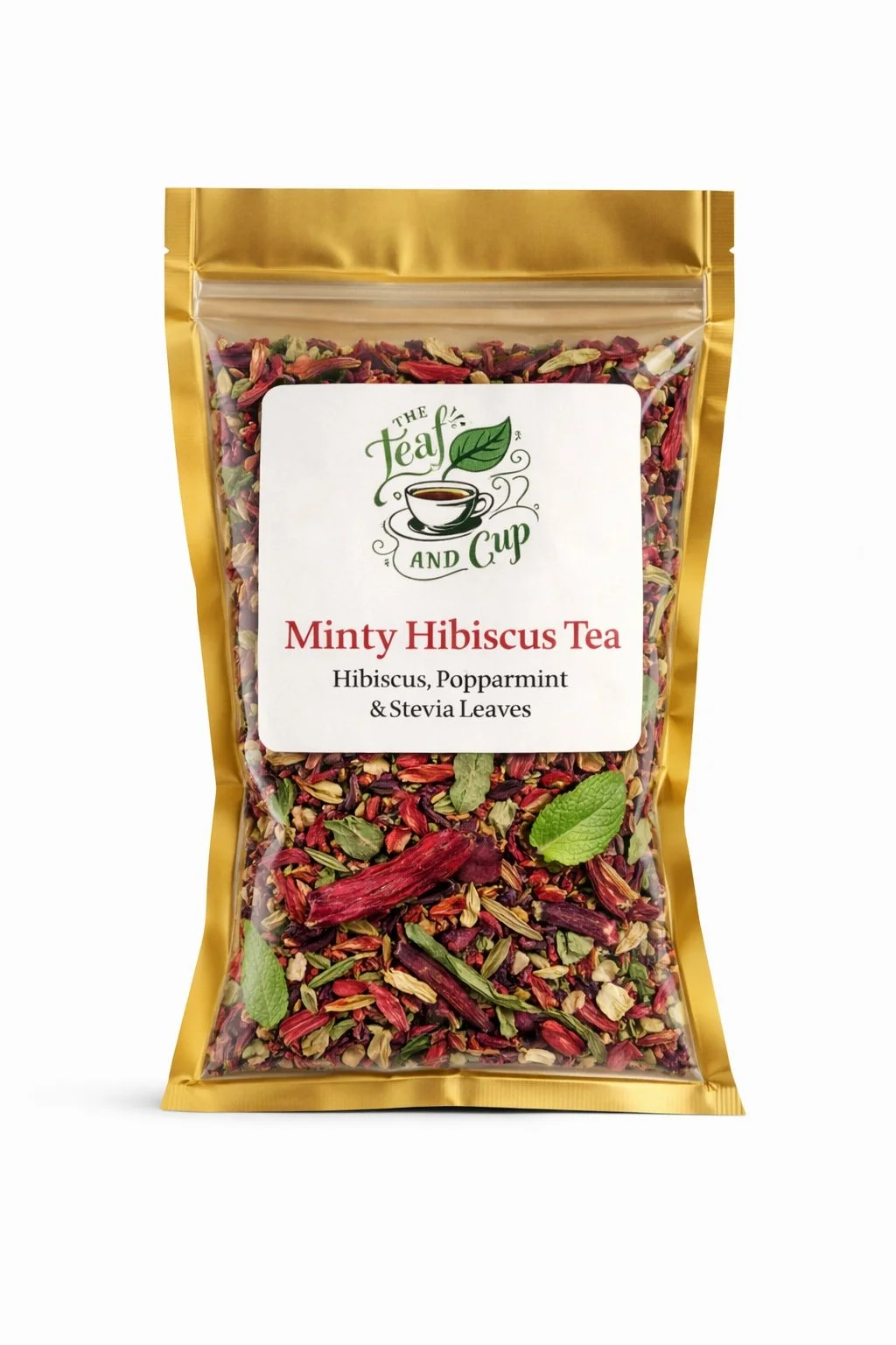 Refreshing Hibiscus Mint Tea (Caffeine-Free) – Bright, Tart & Cooling