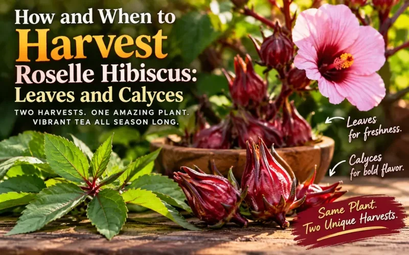 How and When to Harvest Roselle Hibiscus: Leaves and Calyces