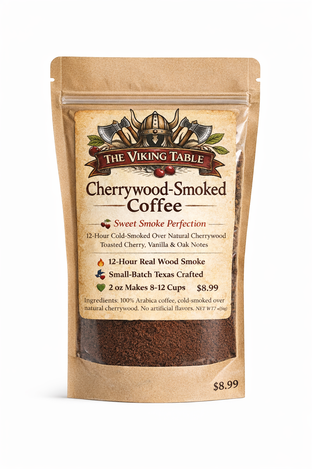 Cherrywood-Smoked Coffee  2 oz.