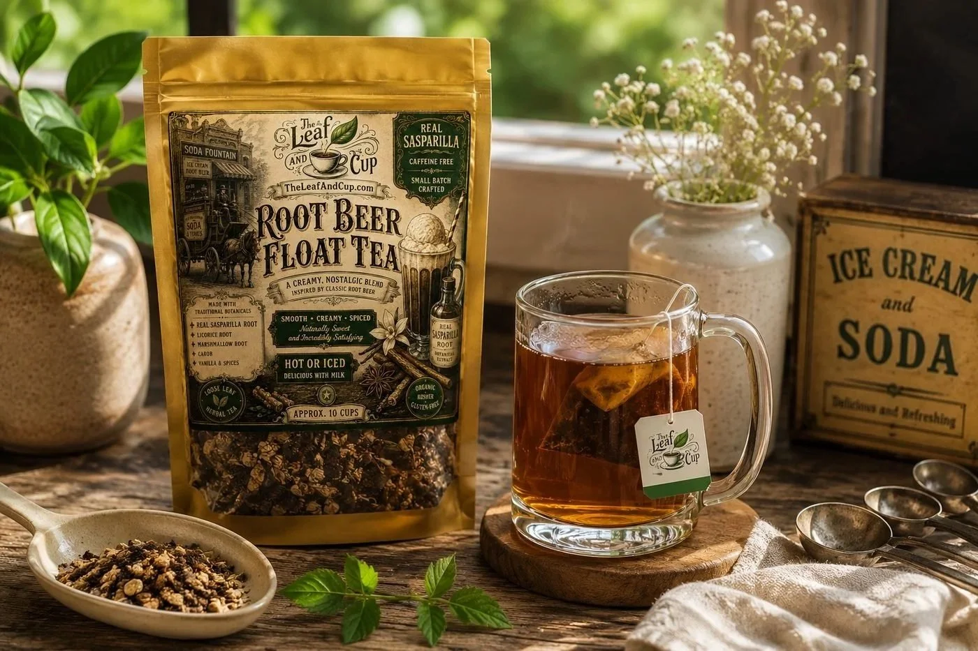 Root Beer Float Rooibos Tea – Caffeine-Free Herbal Root Beer Tea