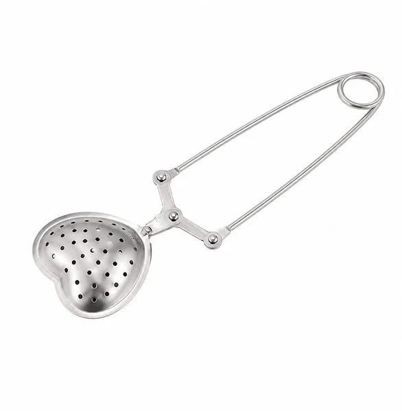 heart-shaped stainless steel loose leaf tea infuser