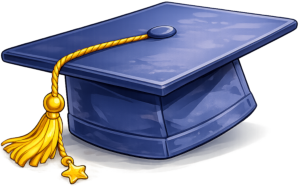 College cap, tea brewing guide con