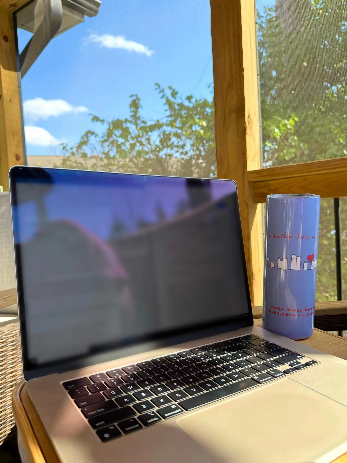 ☀️ warm sunshine
🌬️ cool breeze
☕️ hot coffee in my Luke mug 🩵
💻 current WIP

😎 Happy Thursday morning vibes! #bookstagram #writer #authorlife #aspiringauthor #writersofinstagram