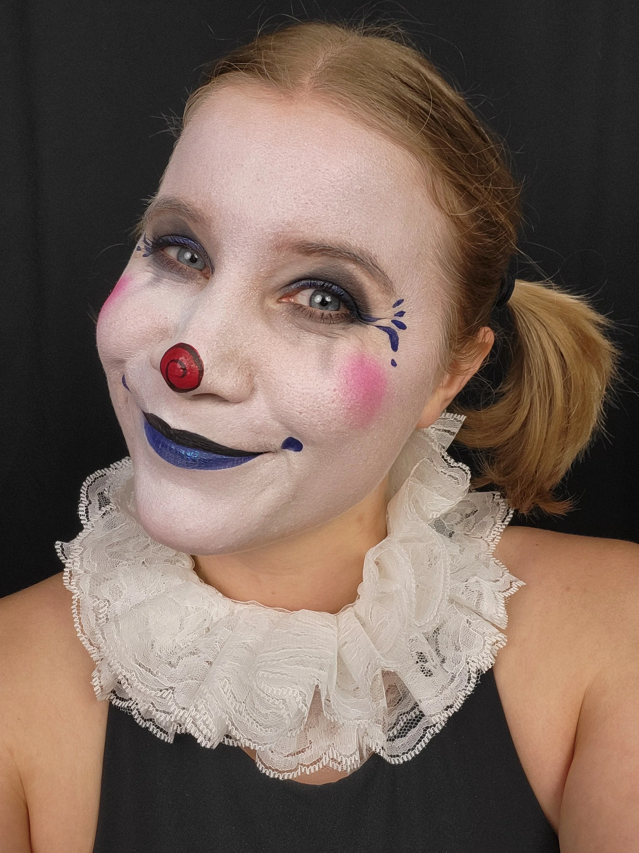 cute clown makeup face painting in madison and verona wisconsin