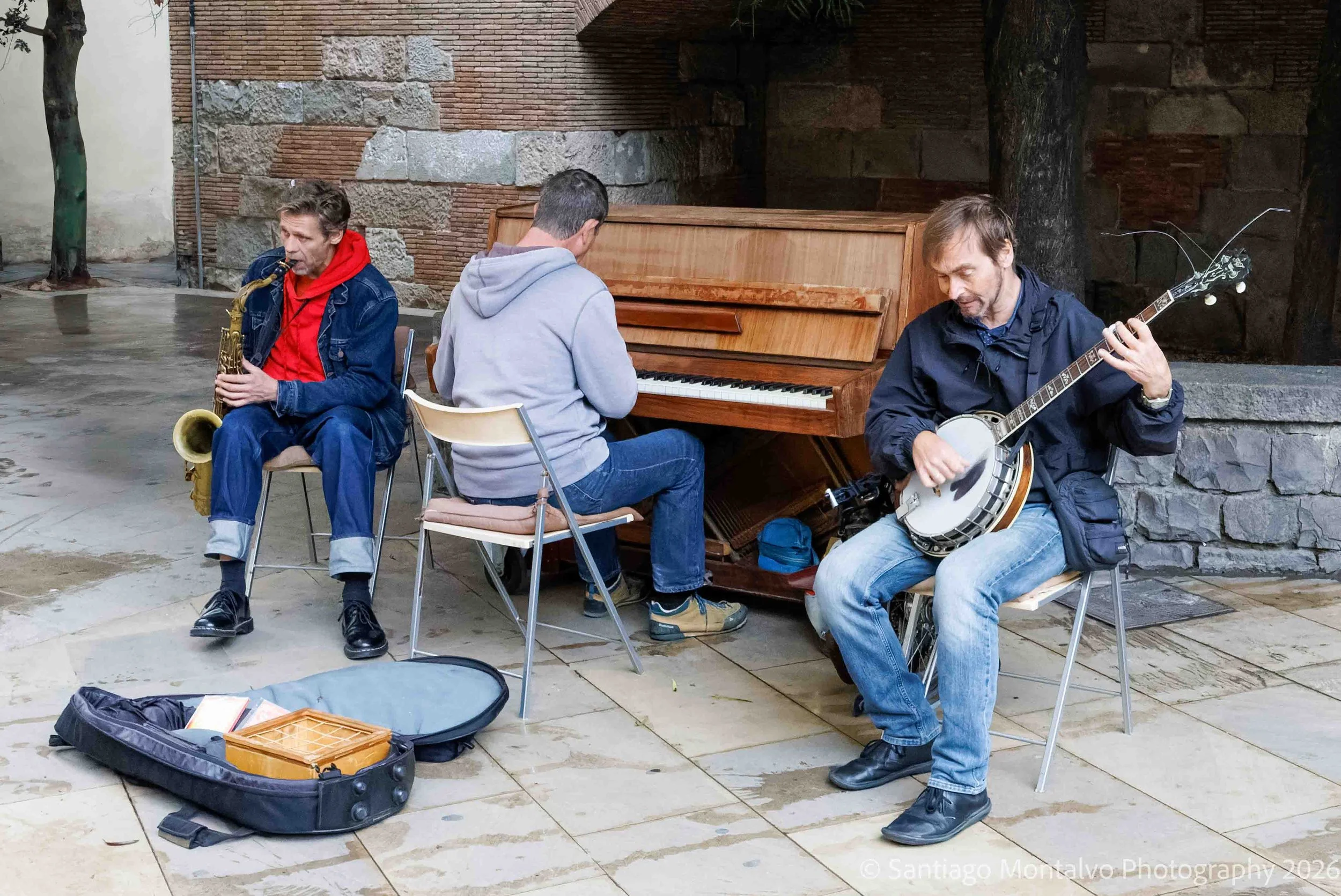 Music in the Streets — Barcelona, Spain. A spontaneous performance brings warmth and rhythm to the city.