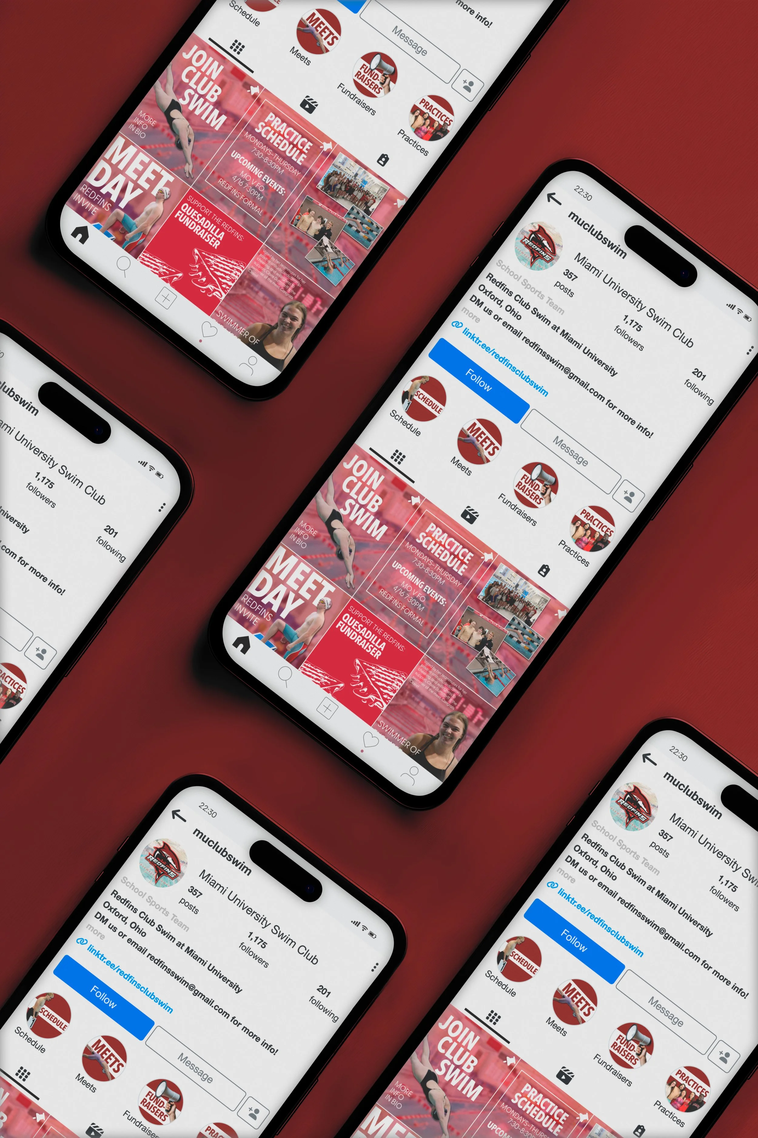 Redfins Club Swim Rebrand