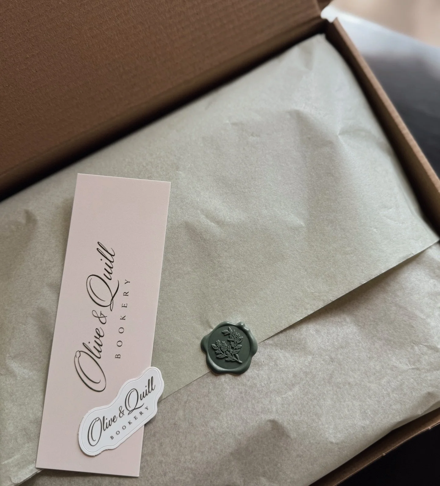 Because the details are never just details&hellip;&hellip;&hellip;.

Sage green tissue paper. Kraft paper protective sleeves. An olive wax seal pressed just so. A bookmark to hold your place and a little sticker to make it yours. Every order that lea