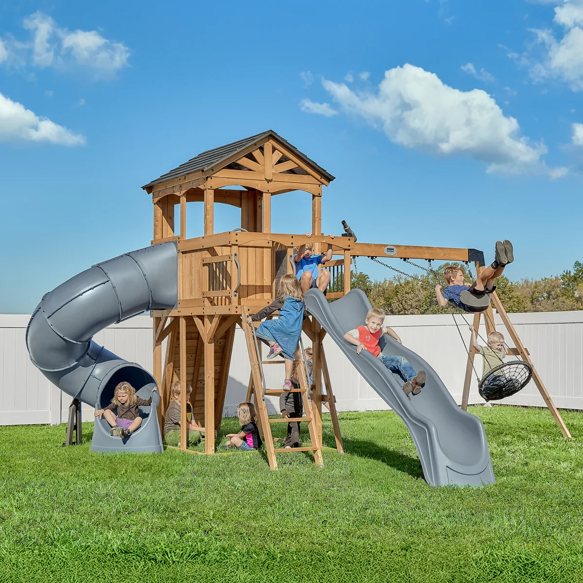 Dover Bay Swing Set with Tube Slide