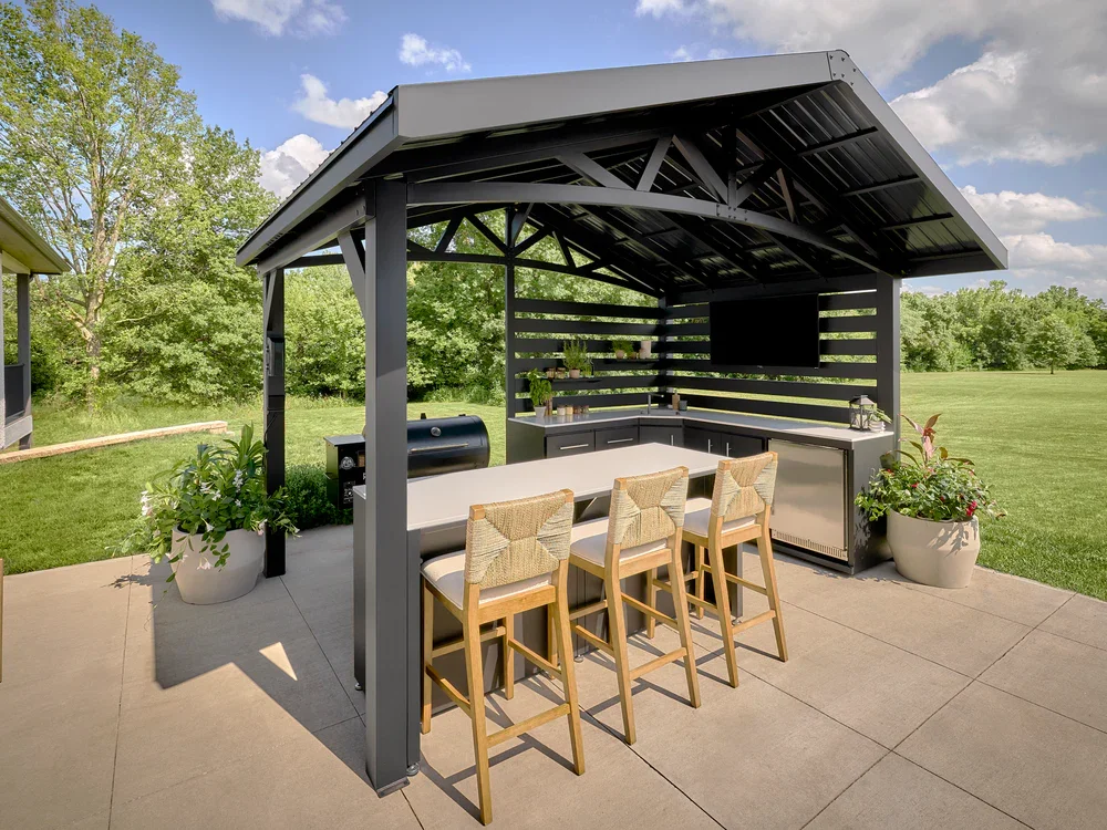 Langston | Covered Outdoor Kitchen – Appliance Ready
