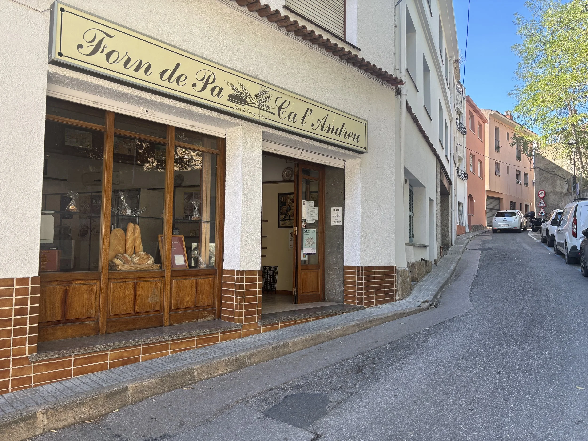 Sant Cebria de Vallalta bakery less than 5 minute walk