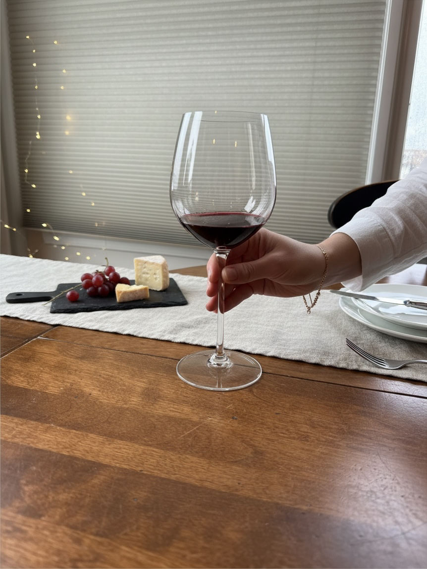 Tiffany Burgundy Wine Glass