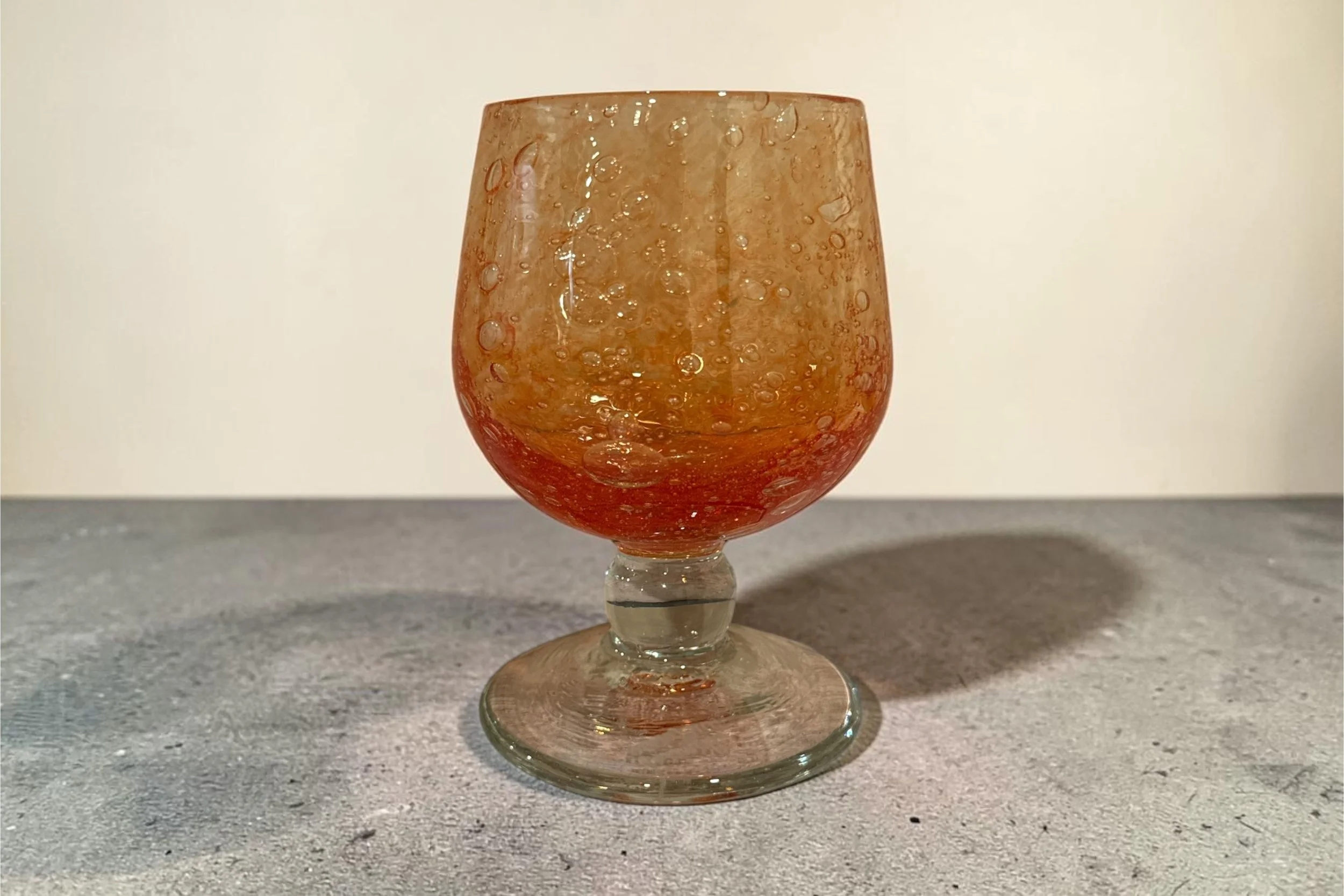 Signed Raphael Farinelli Amber Bubble Tumbler