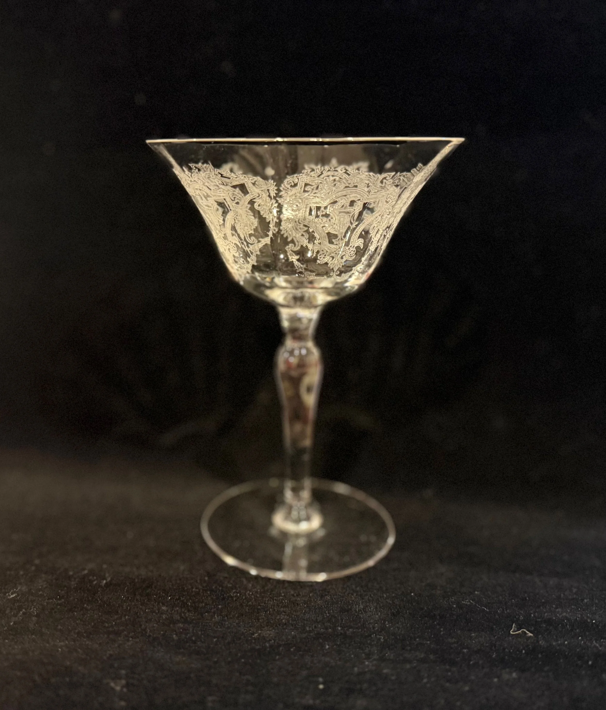 Vintage Morgantown Virgina Champagne / Tall Sherbert Glass 5 7/8"