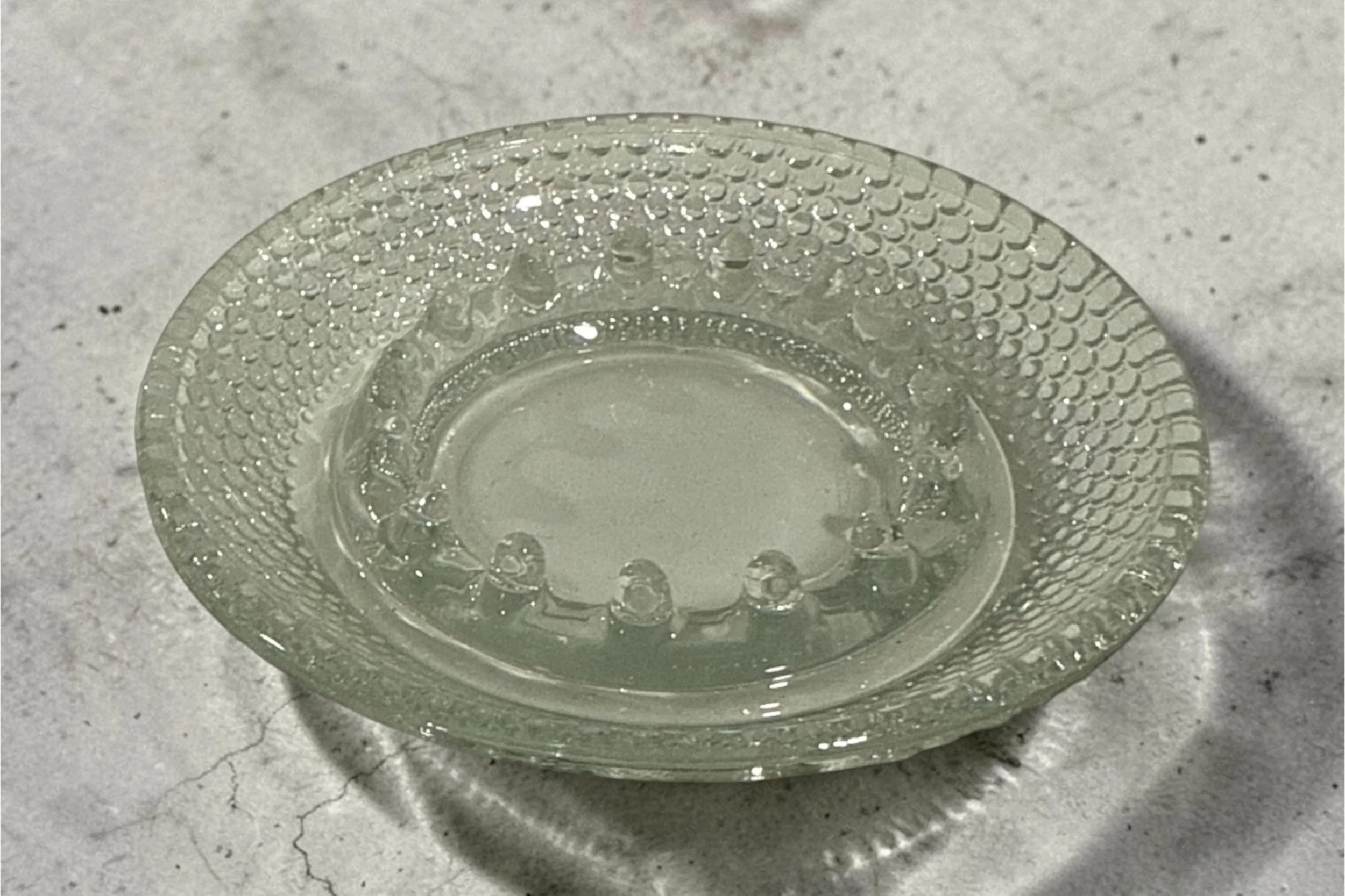 Vintage Hobnail Clear Glass Ashtray