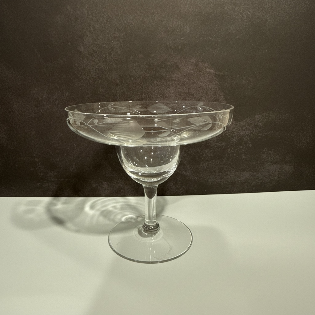 Glastonbury Lotus Etched Glass - Seafood Cocktail/Margarita Glass
