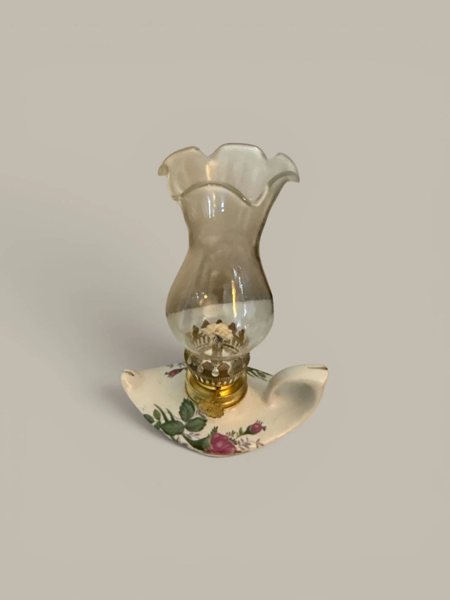 Vintage Moss Rose by Aladdin Mini Oil Lamp