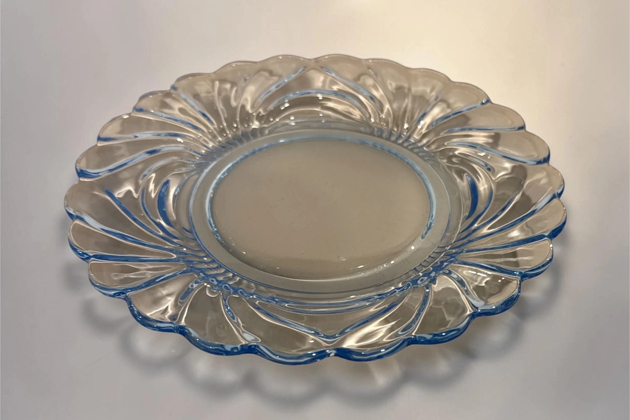 Caprice Moonlight Blue Glass Salad Plate by Cambridge