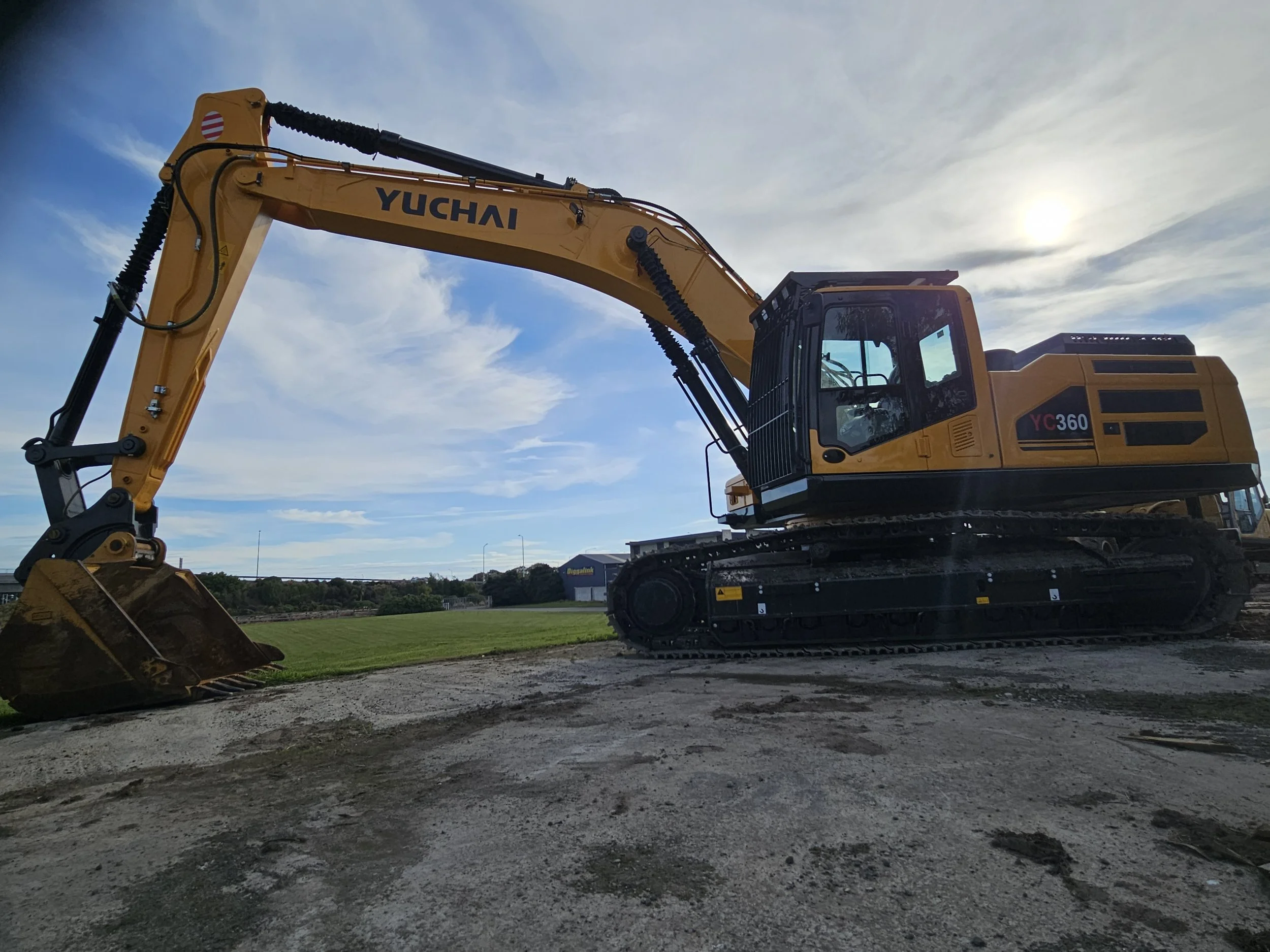 Yuchai YC360 30T Excavator on display at Diggalink in Canterbury, New Zealand
