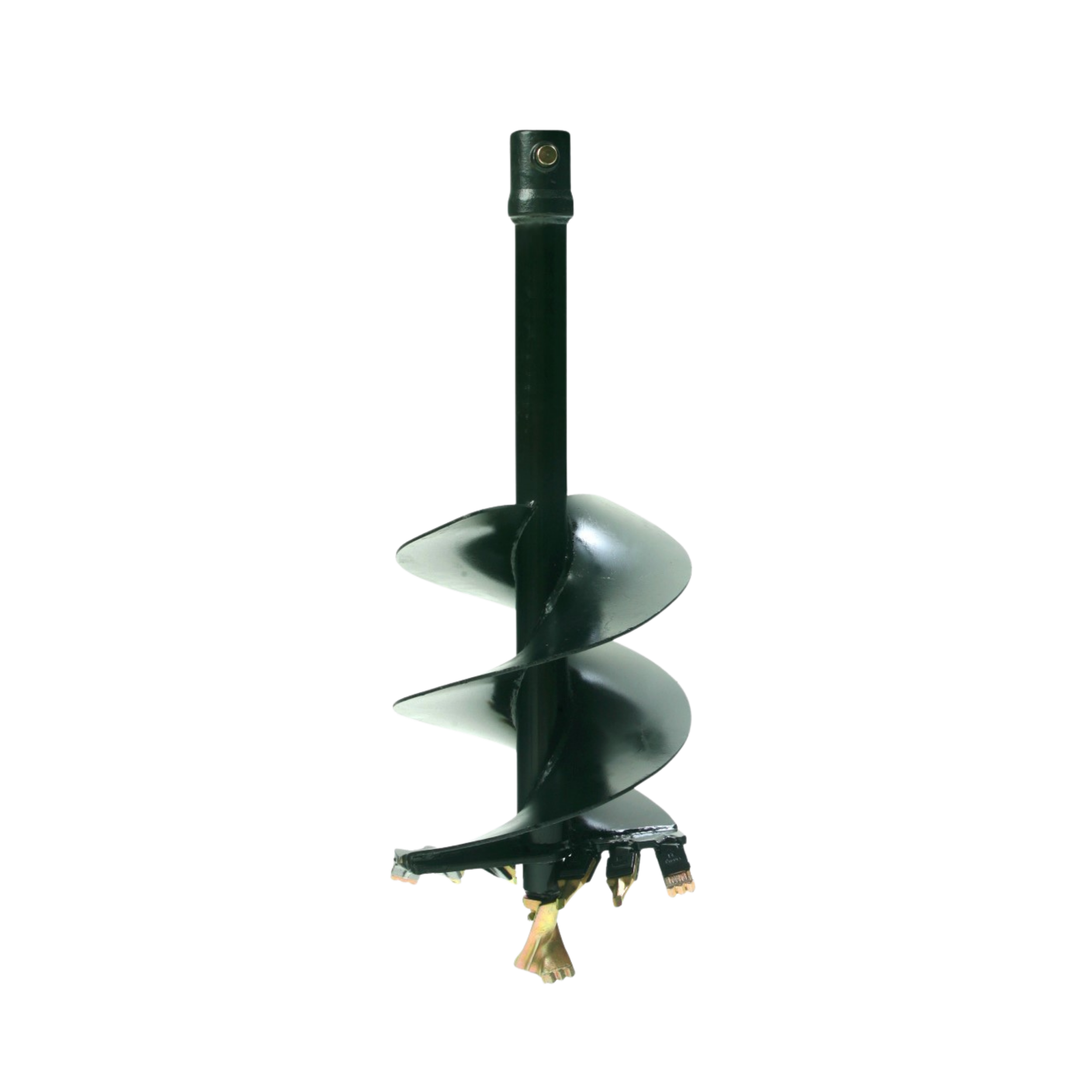 Green metal lamp with a round base and a cord, isolated on a black background.