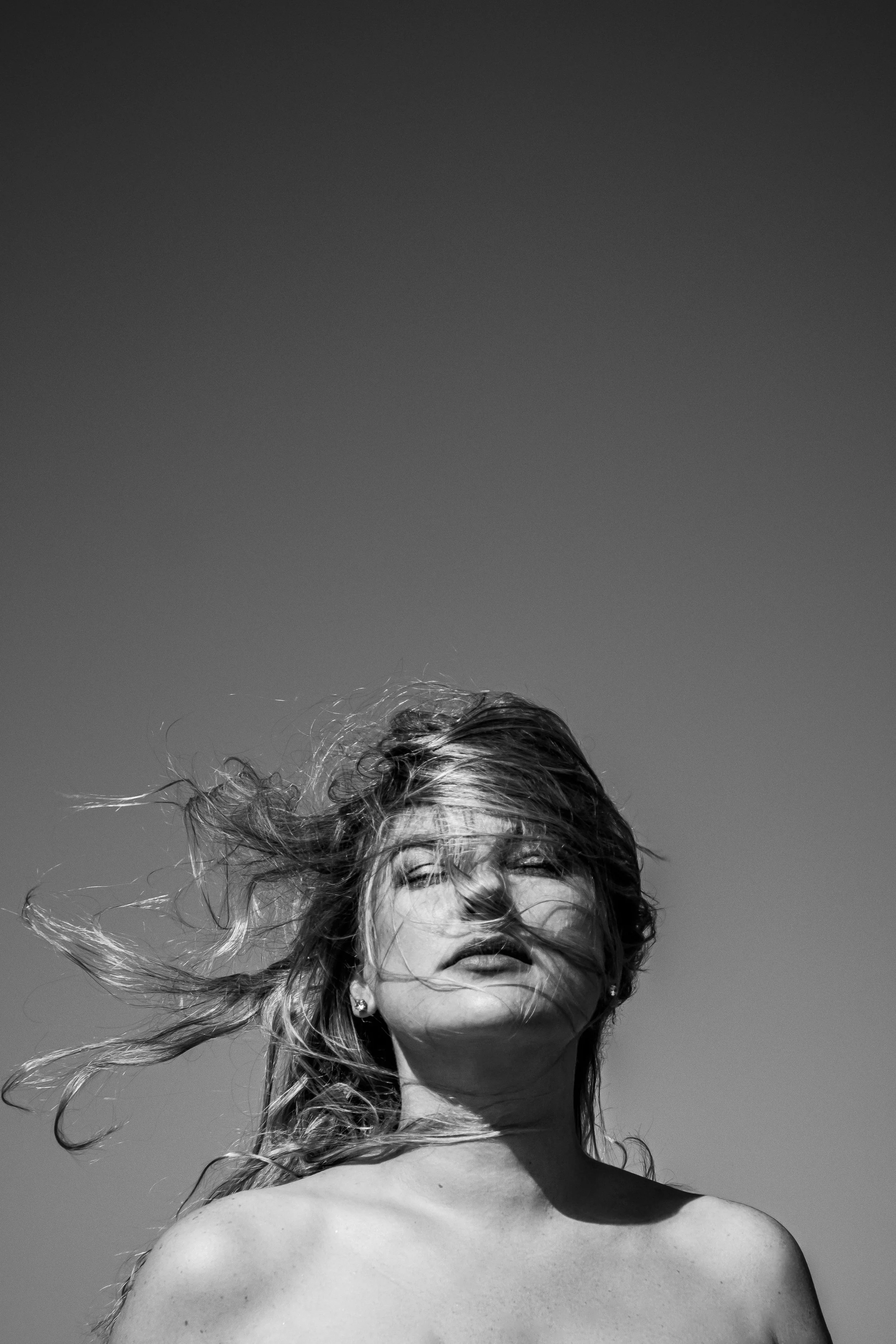 Hair with natural movement in editorial modern salon style