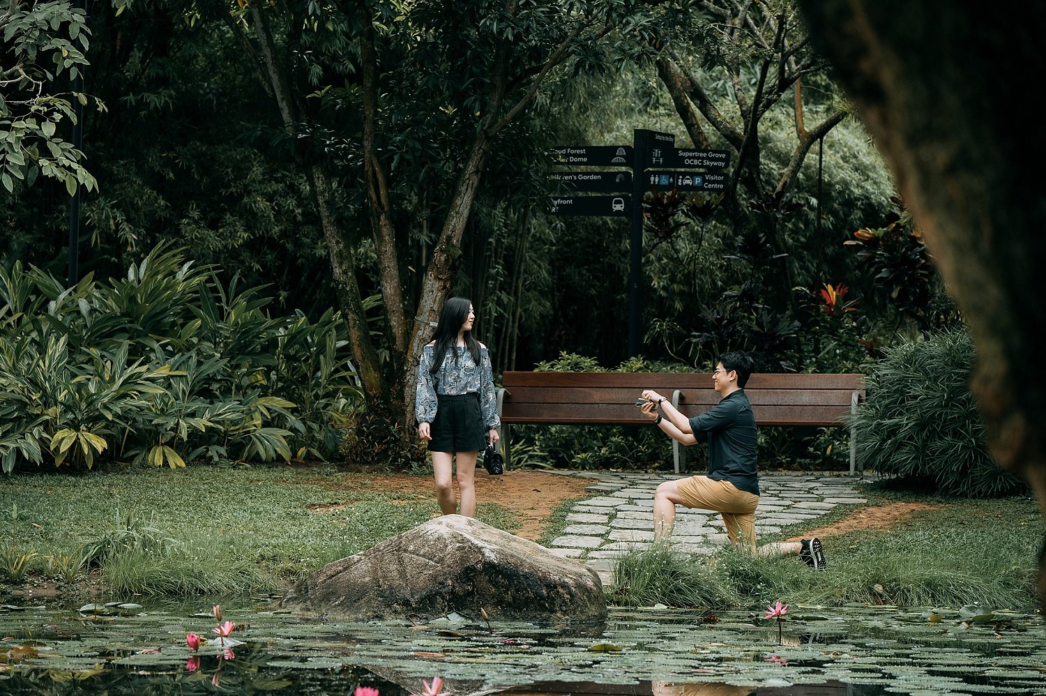 Proposal in Gardens by the Bay Singapore